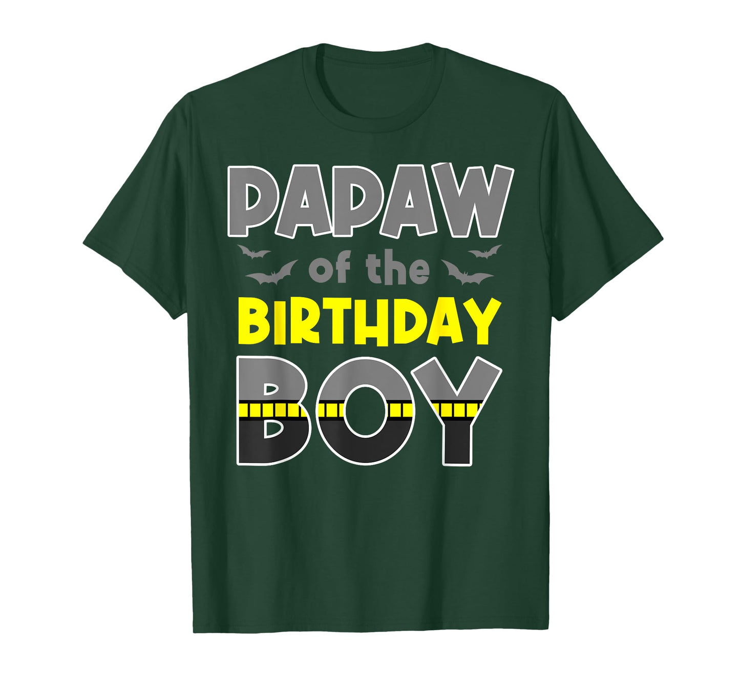 Papaw Of The Birthday Boy Bat Family Party Theme Boys Gift T-Shirt
