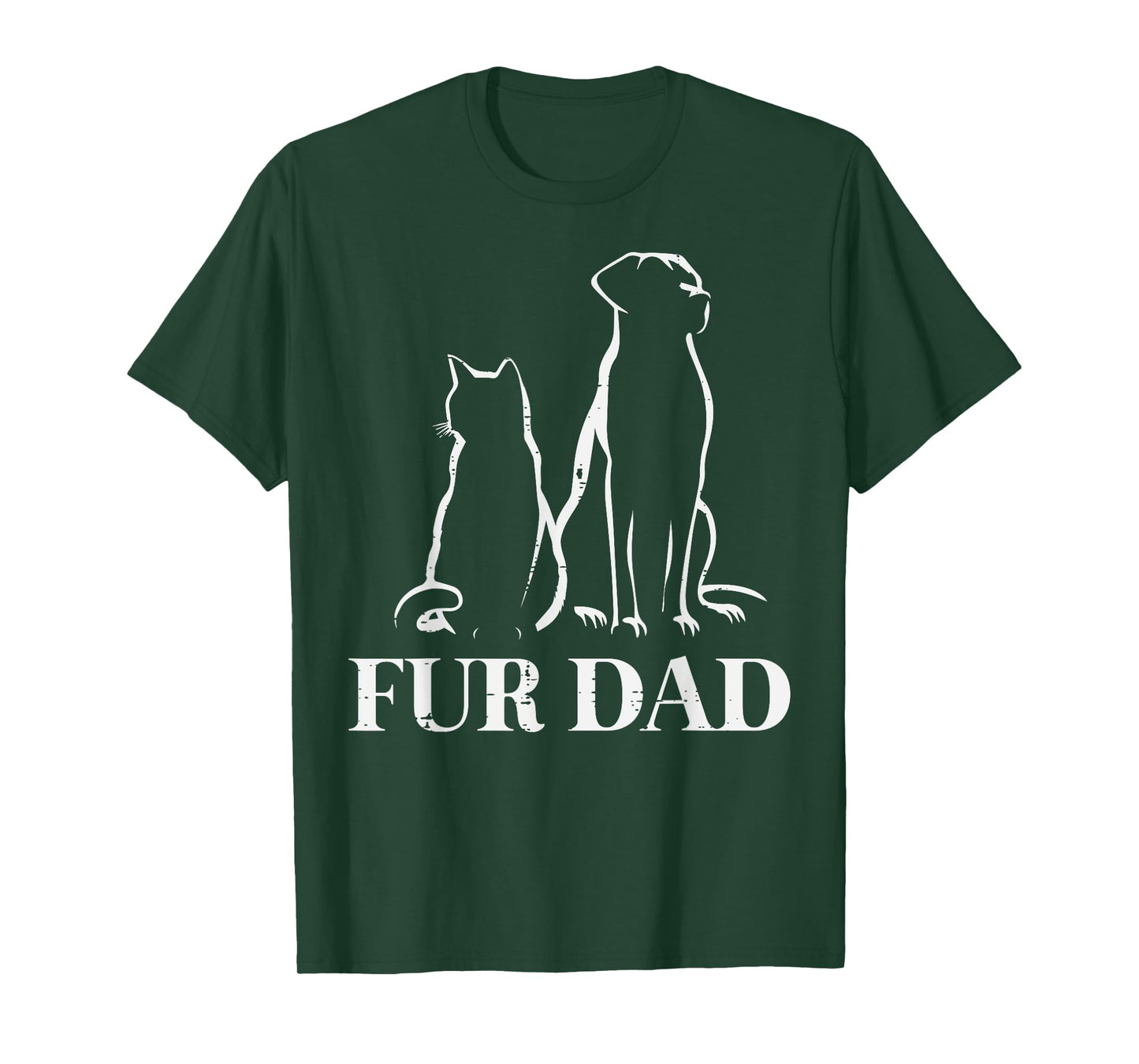 Fathers Day Fur Dad Dog Cat Papa Daddy Pet Lover Owner Men T-Shirt