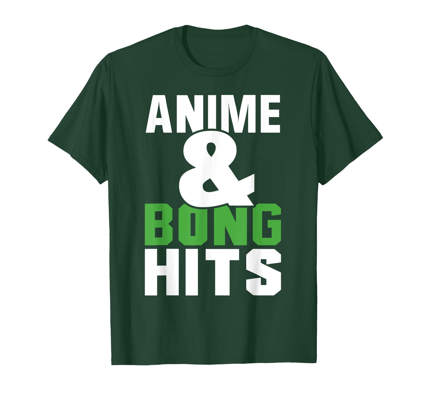Anime And Bong Hits - Kuwaii Art Asian Animation Style Weed T-Shirt