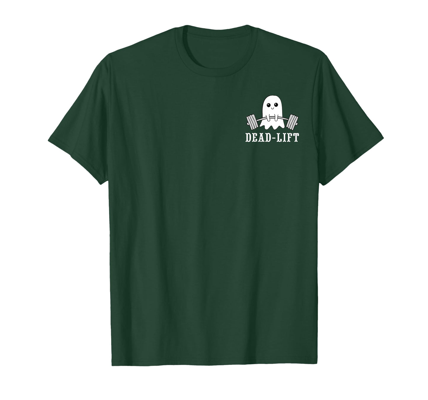 Dead Lift Ghost Gym Halloween Weight Lifting Workout Pocket T-Shirt