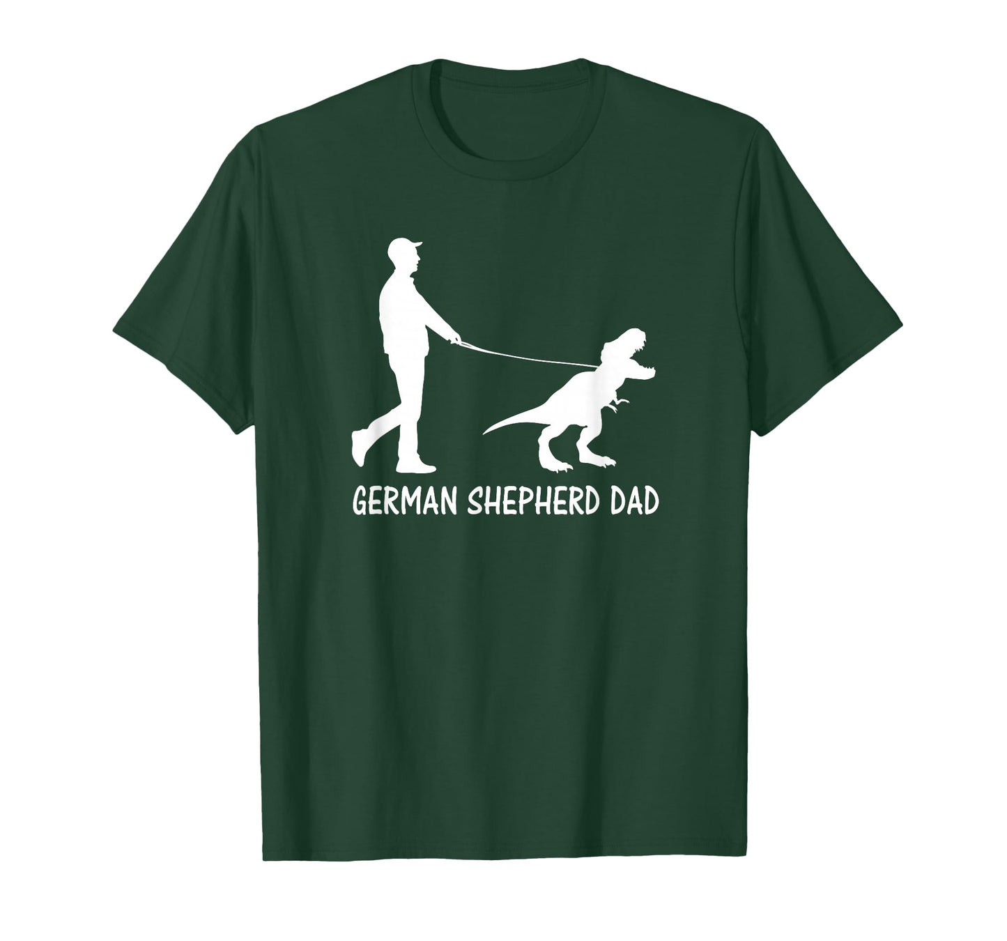German Shepherd Dad Dinosaur GSD Owners Funny Father's Day T-Shirt