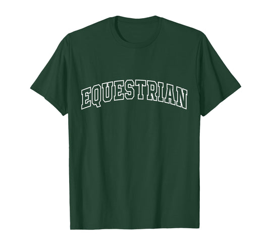 Equestrian Funny Athletic Lettering Team Player Coach T-Shirt