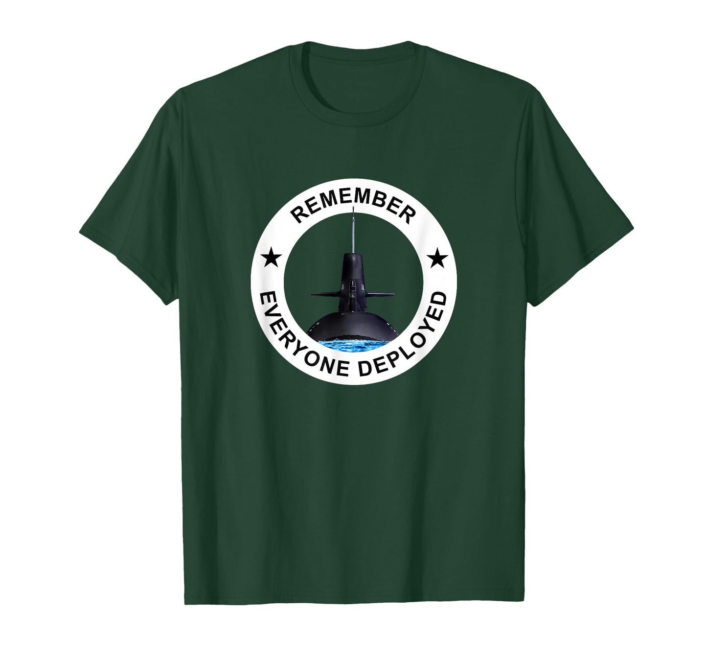 RED Friday Remember Everyone Deployed Military Sub Circle T-Shirt