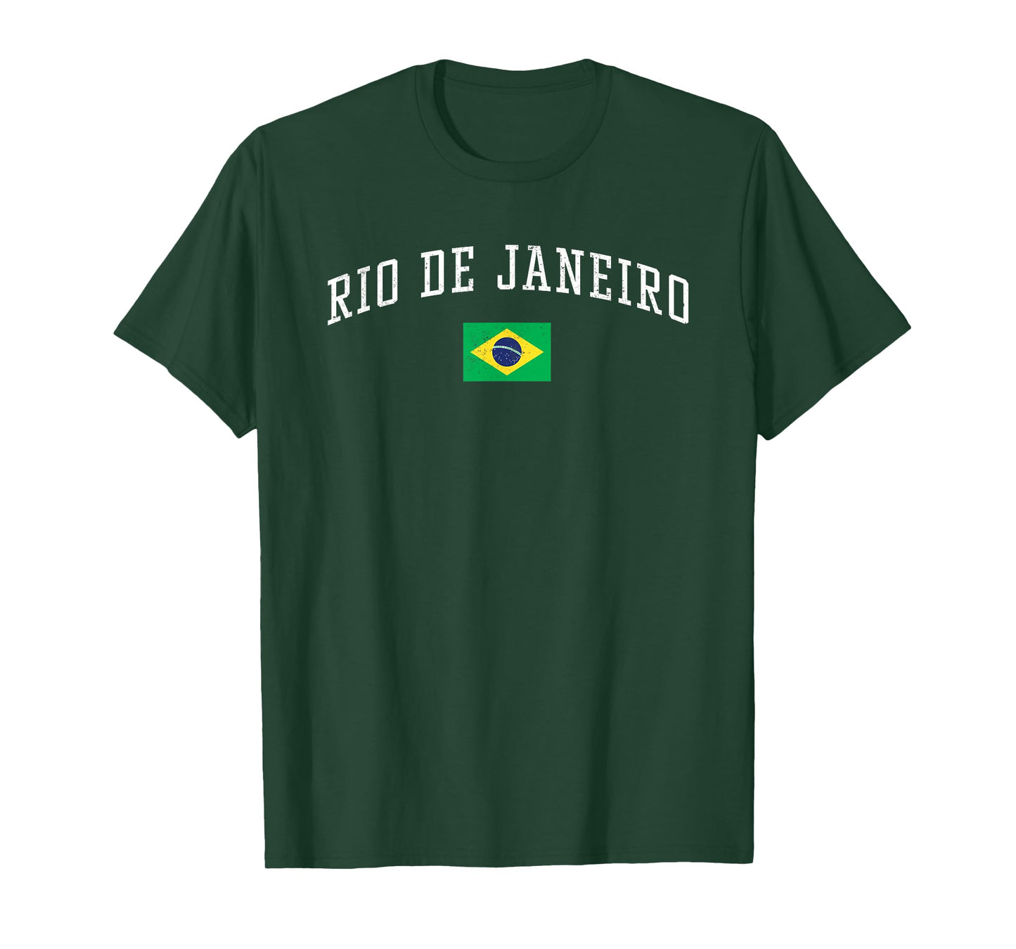 Vintage Rio de Janeiro Brasil Country Flag Souvenir Vacation T-Shirt