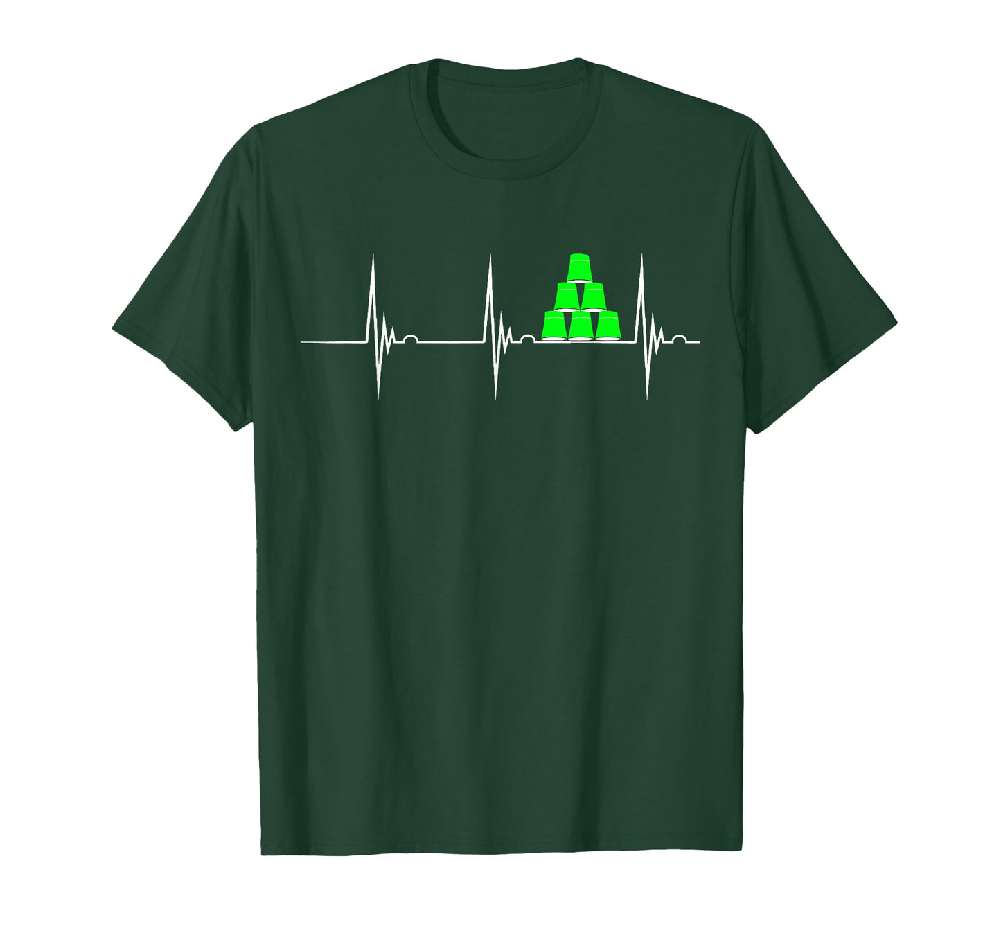 Speed Stacking Heartbeat EKG Sport Stacker Cup T-Shirt