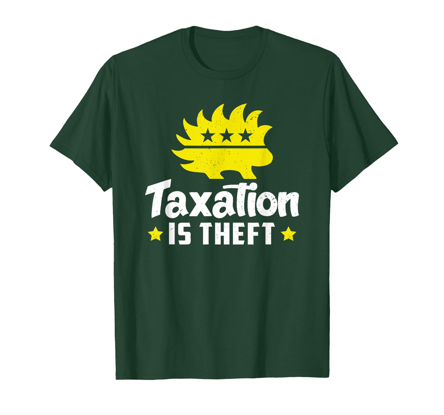Loveration TAXATION IS THEFT Funny Porcupine T-Shirt