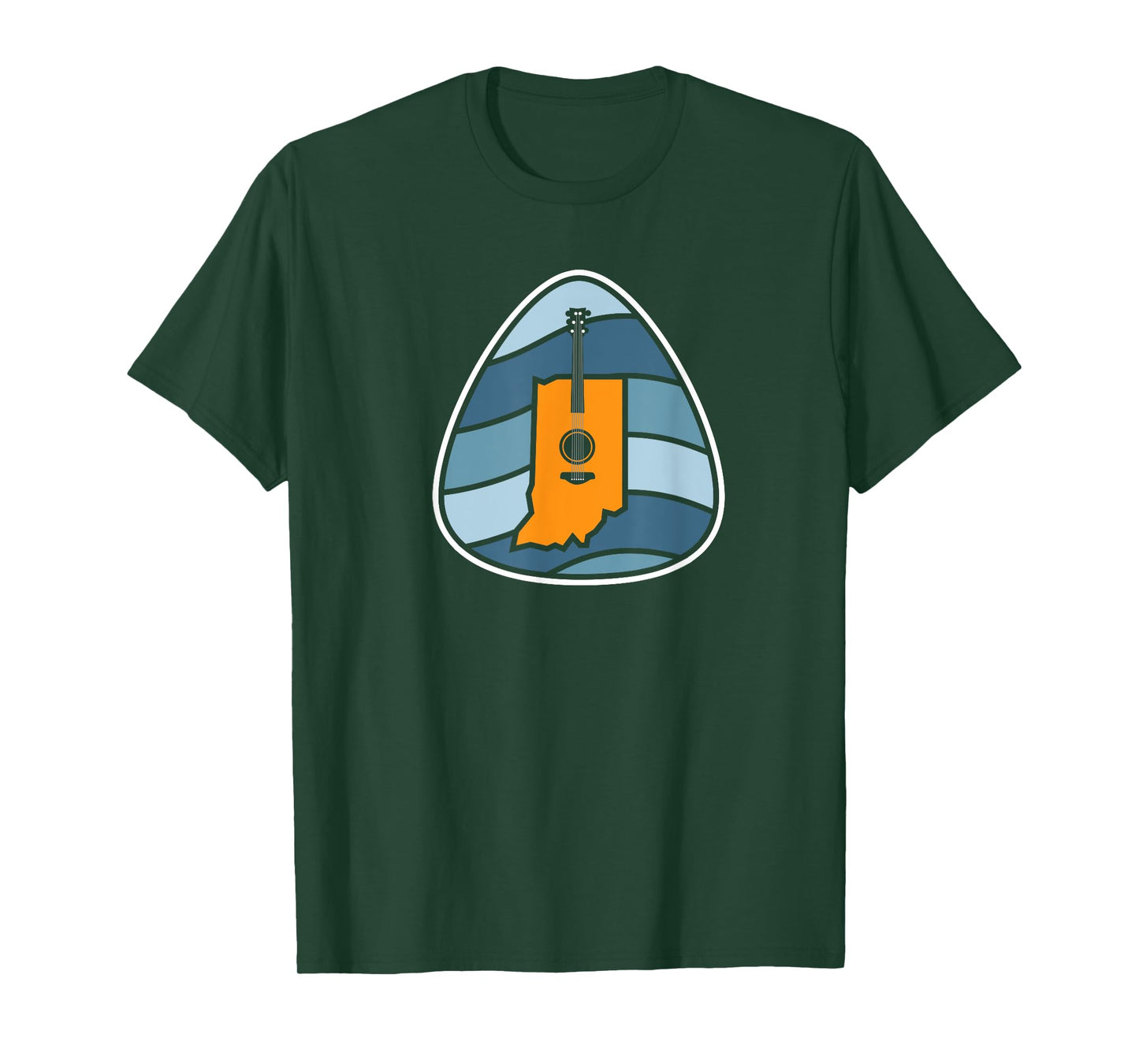 Retro Indiana Music Acoustic Guitar Rock T-Shirt