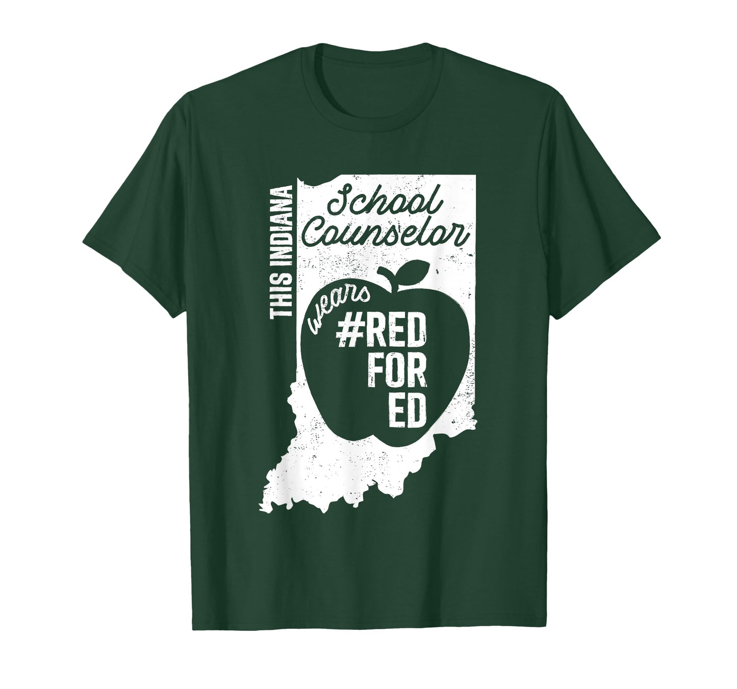 Red For Ed Indiana School Counselor IN State Rally RedforEd T-Shirt