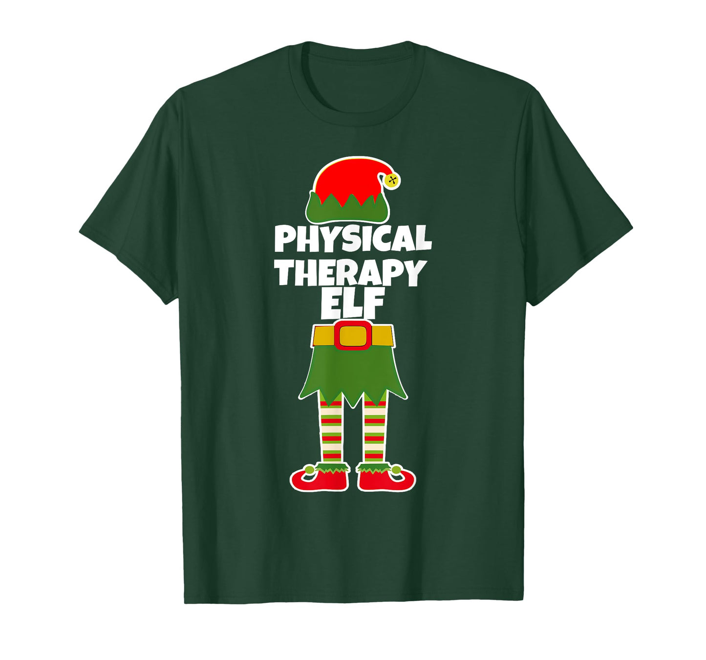 PHYSICAL THERAPY ELF Christmas Therapist Holiday PT Funny T-Shirt