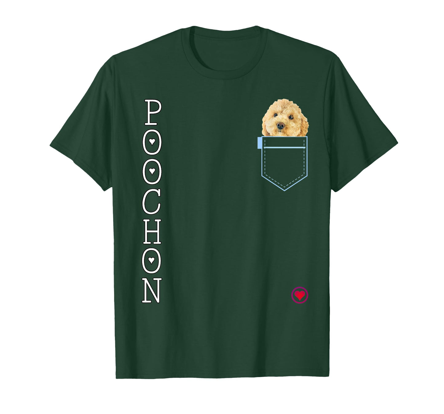 Poochon in pocket Puppy Dog Lover Cute Poodle cross gift Men Women Kids T-Shirt