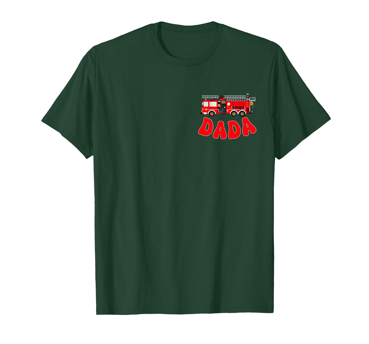 Dada Birthday Boy Fire Truck Firefighter First Birthday Dad T-Shirt