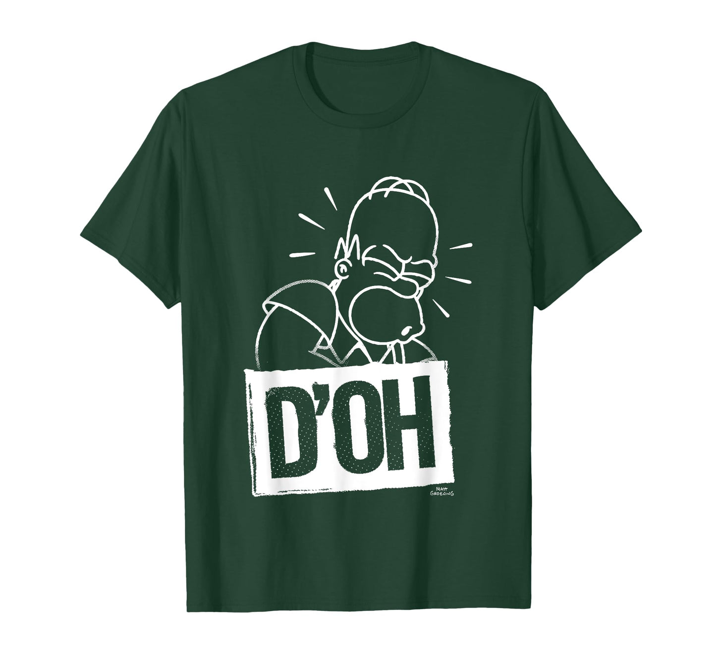 The Simpsons Homer D'Oh Distressed Outline T-Shirt
