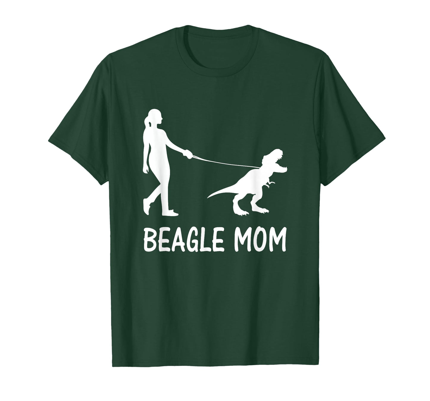 Beagle Mom Dog Beagle Mama Dinosaur Women Mothers Day T-Shirt