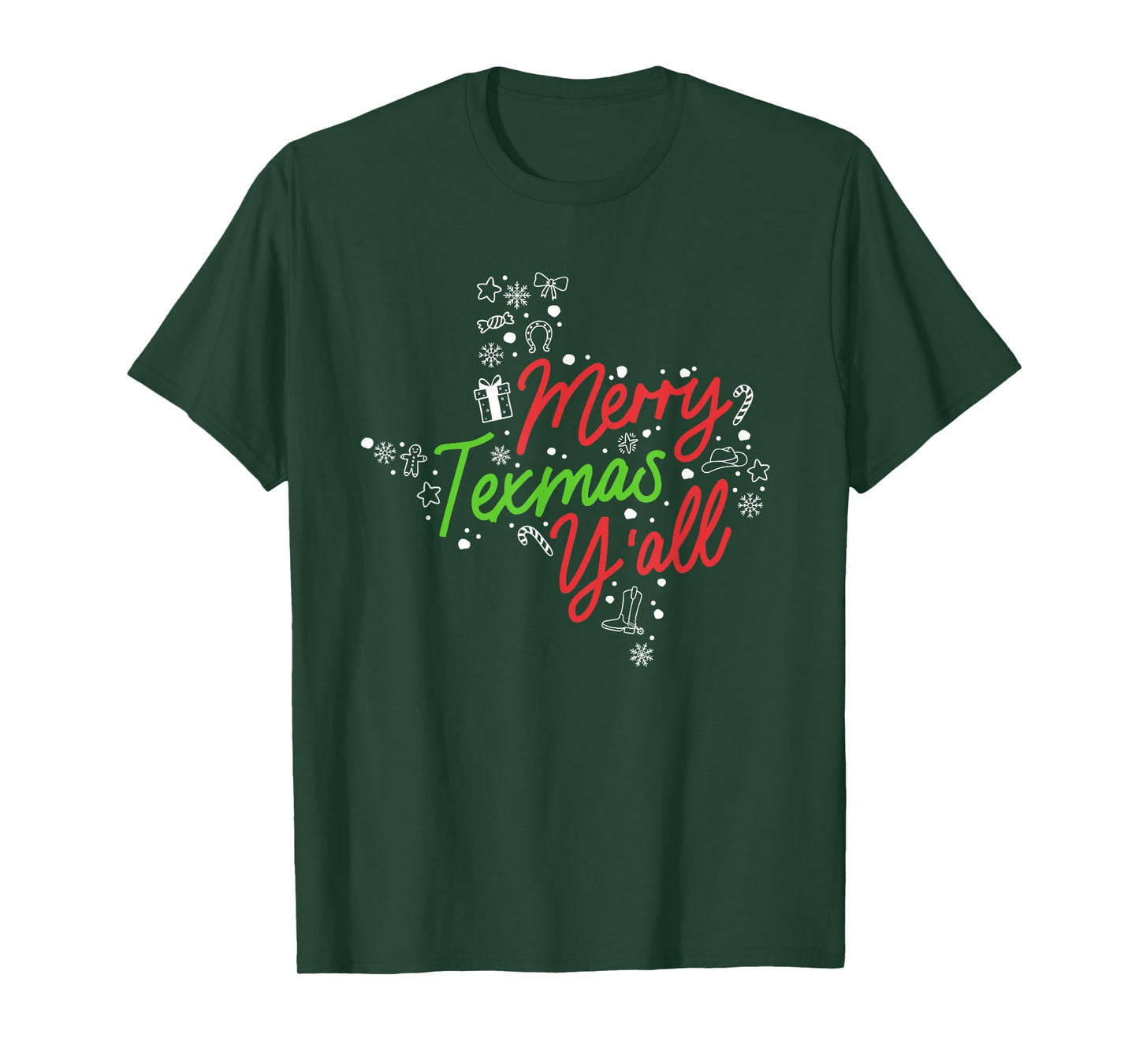 Merry Texmas Y'all Cute Southern Christmas Texas Holidays T-Shirt