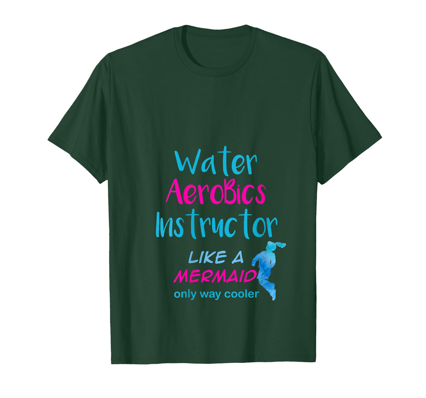 Aqua Water Aerobics Instructor Like A Mermaid V-Neck T-Shirt