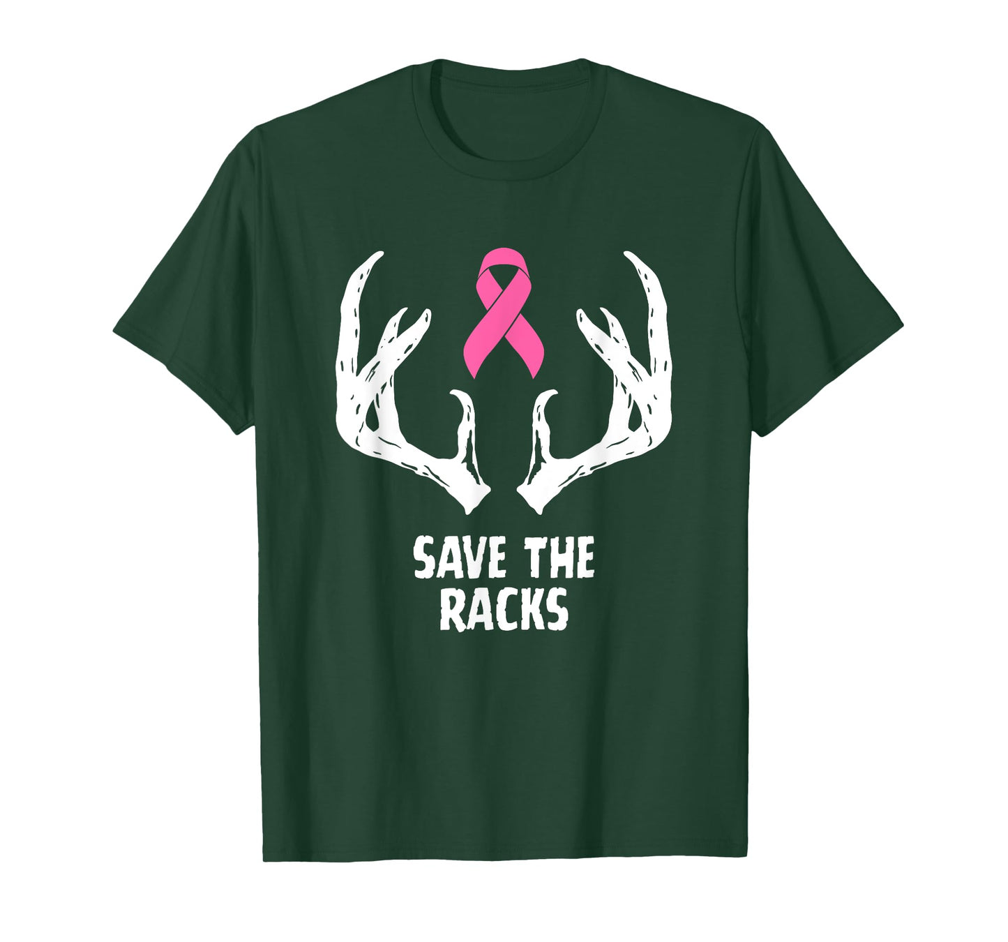 Save the Racks Funny Breast Cancer Awareness Hunting Deer T-Shirt