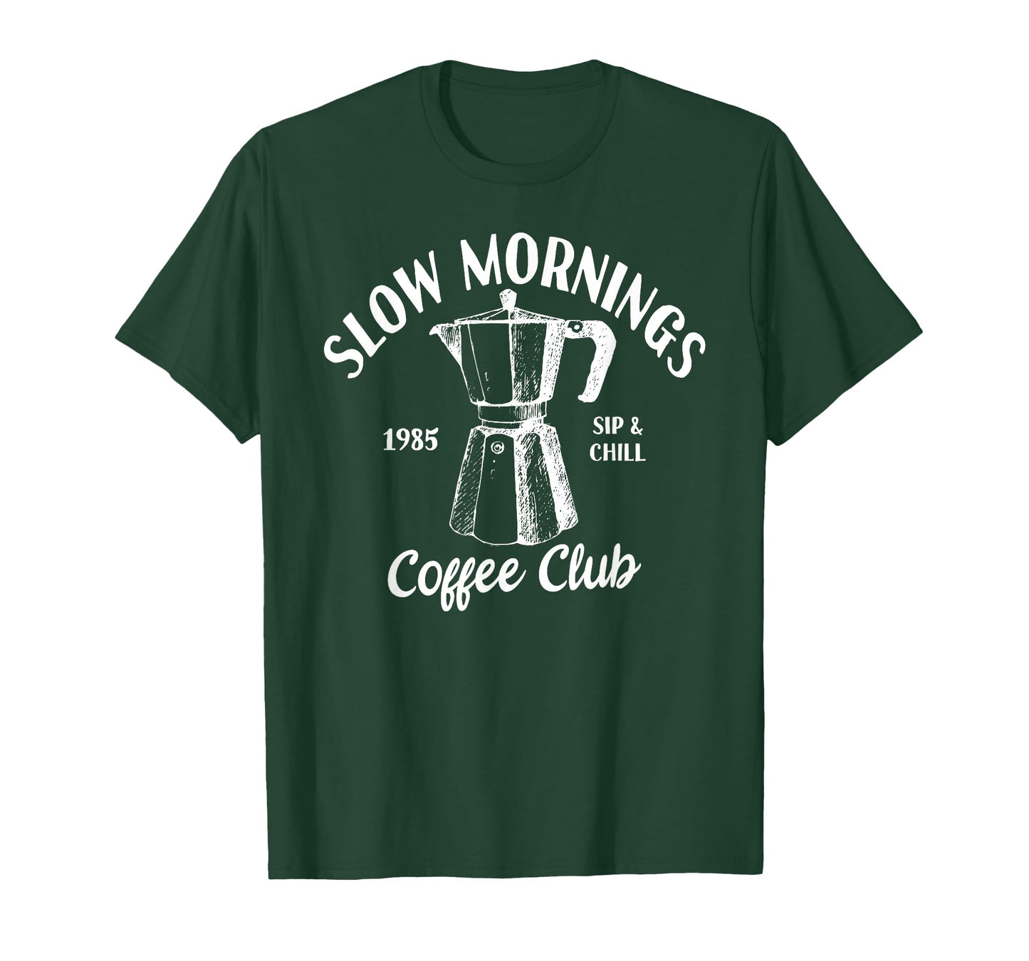 Slow Mornings Coffee Club | Coffee Lover Barista T-Shirt