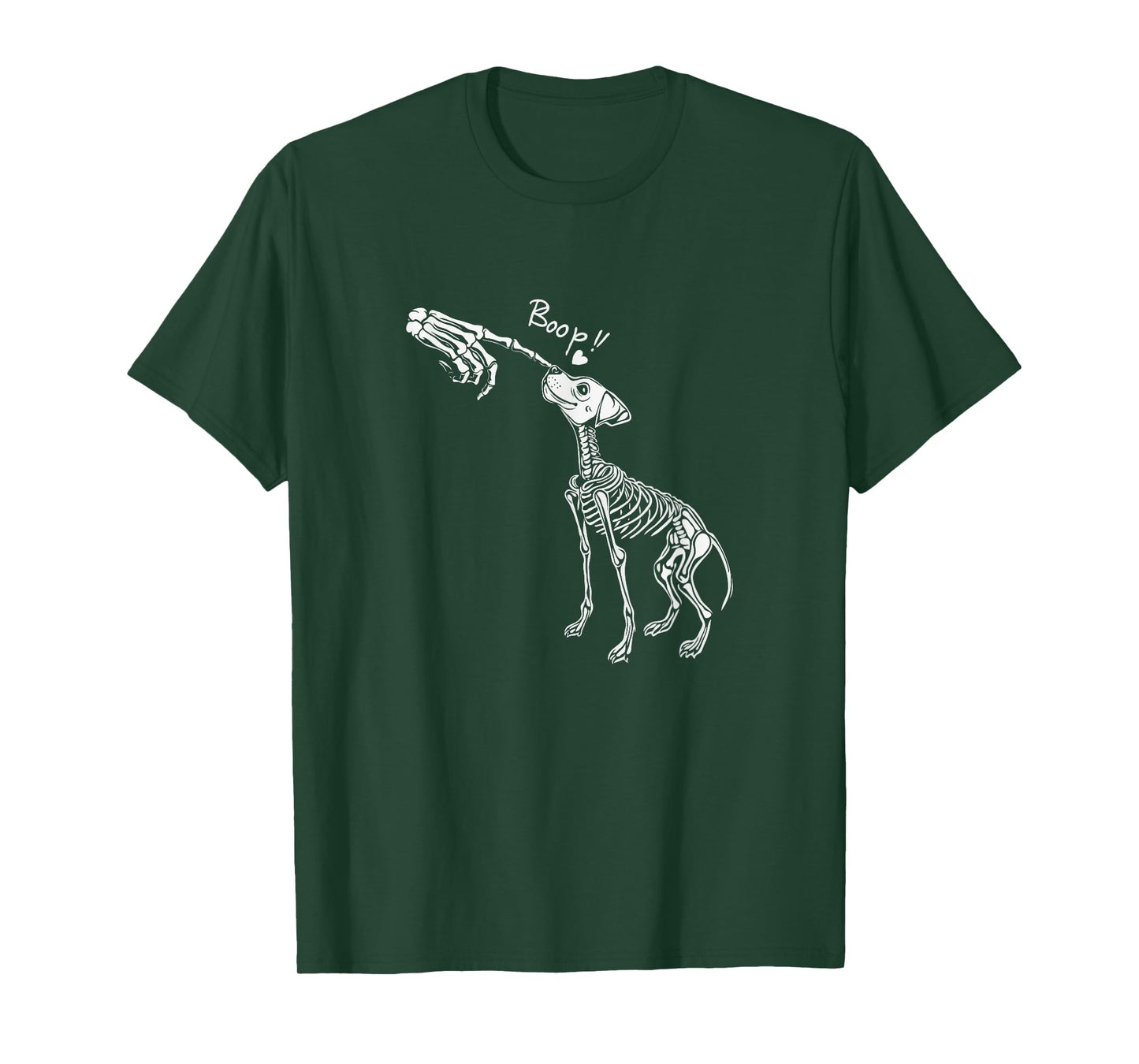 Funny Dog Skeleton Hand Boop Halloween Puppy Dog T-Shirt