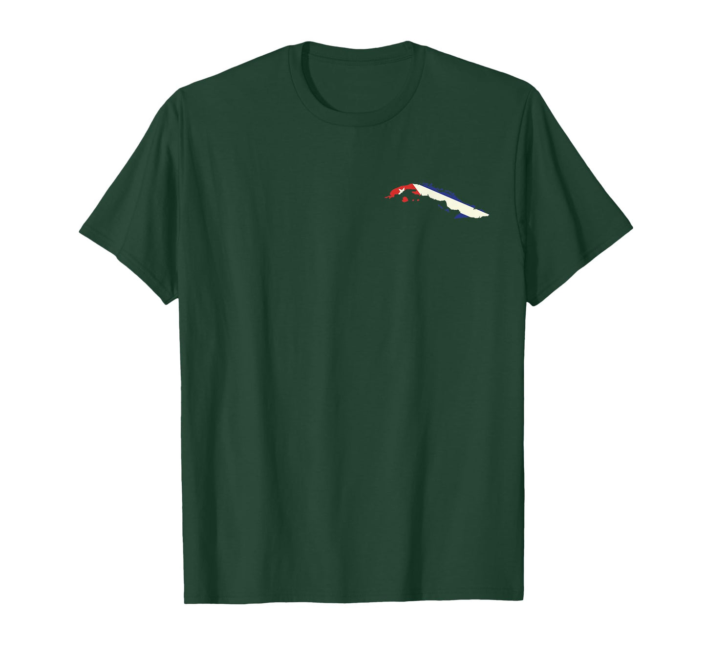 Cuba Map with Flag Design Caribbean Island Pride T-Shirt