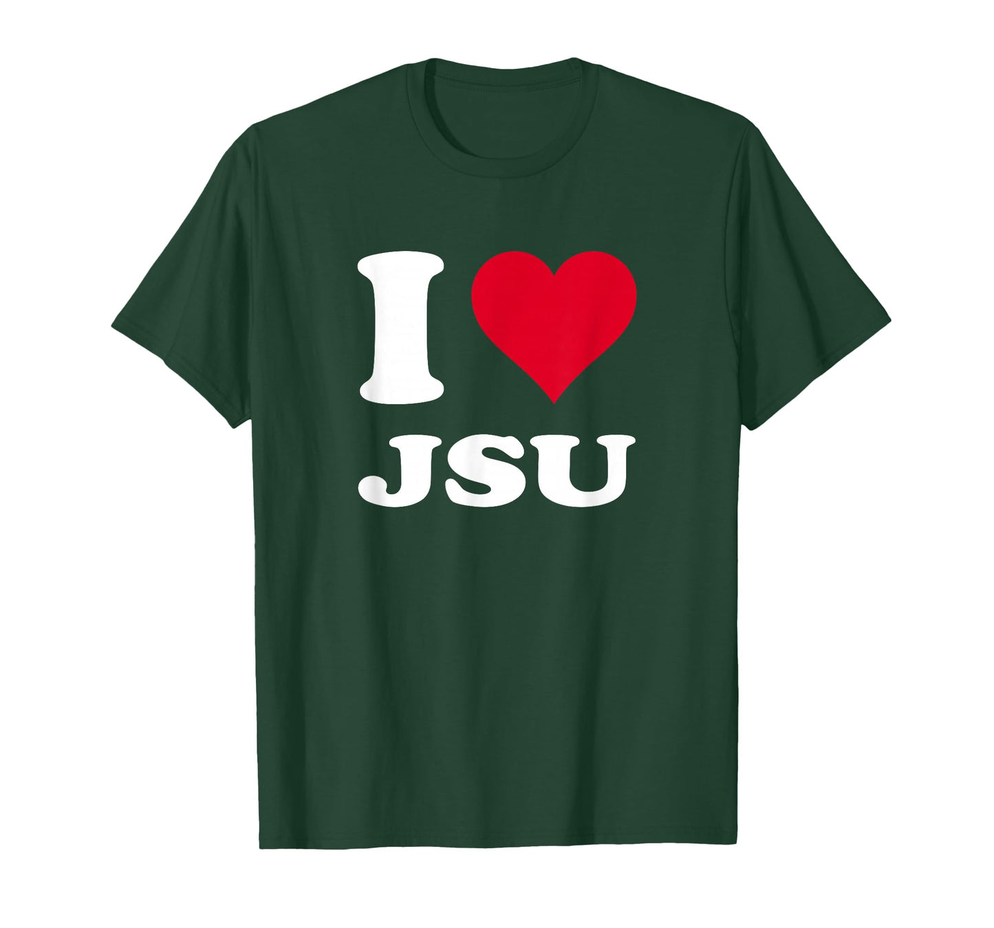 Red Heart I Love JSU T-Shirt