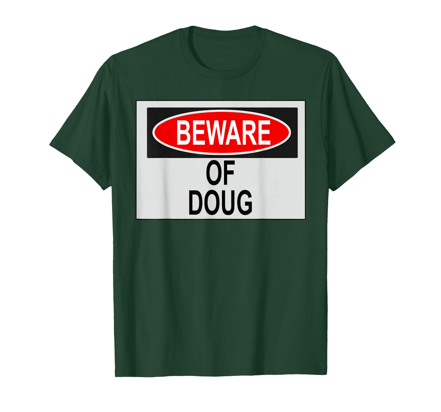 Rochsons Unisex-Adults Black Beware of Doug T-Shirt