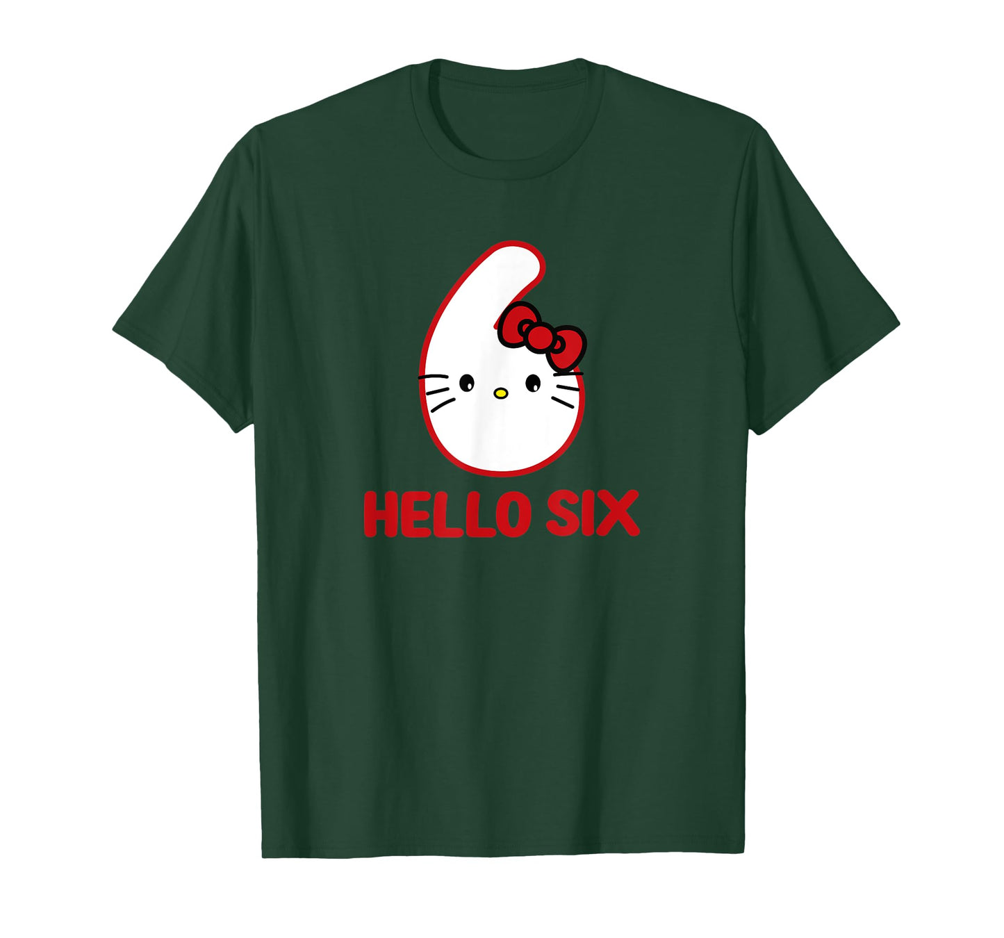 Happy Birthday Kitty, Cute Hello Six Bday 6th Kawaii Gift T-Shirt
