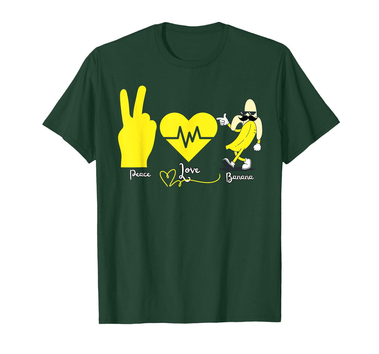 Peace Love Banana Fresh Banana Lovers,For Fruit Lover Vegan T-Shirt