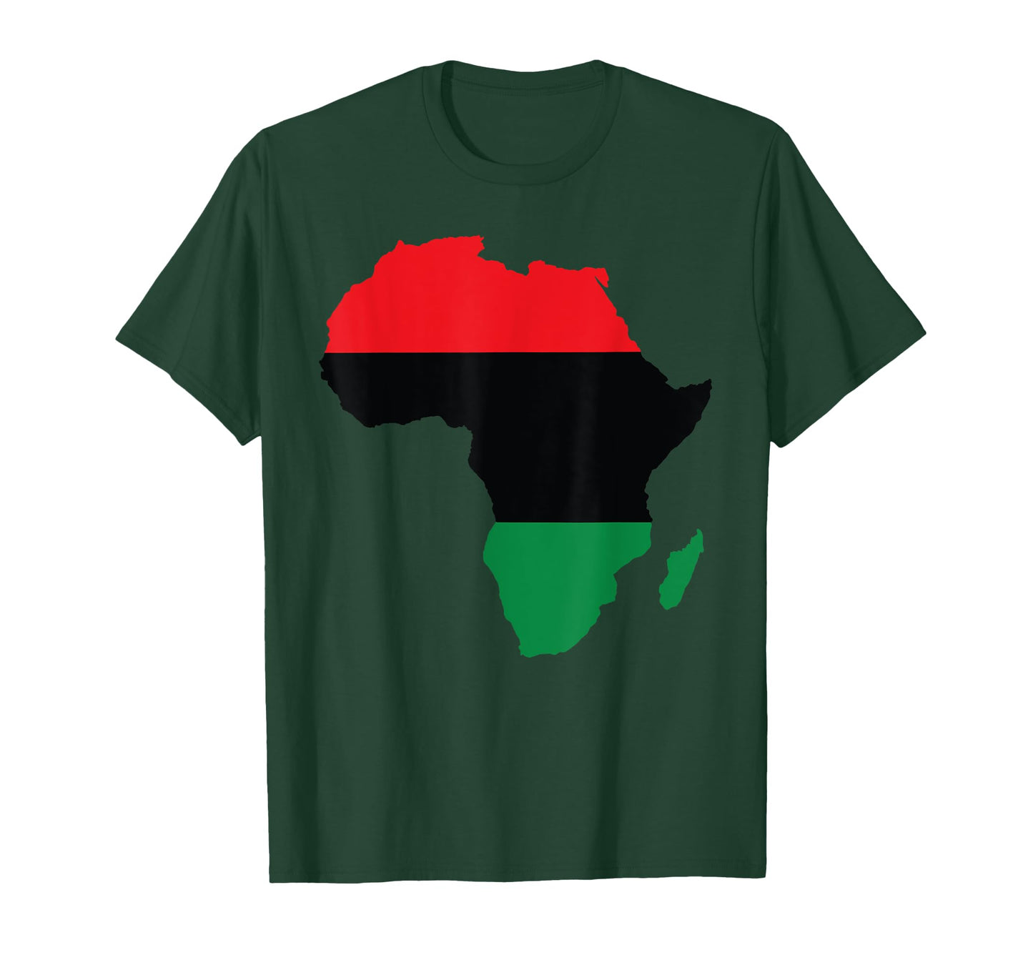 Pan African UNIA Flag Map Continent Black History Month Gift T-Shirt