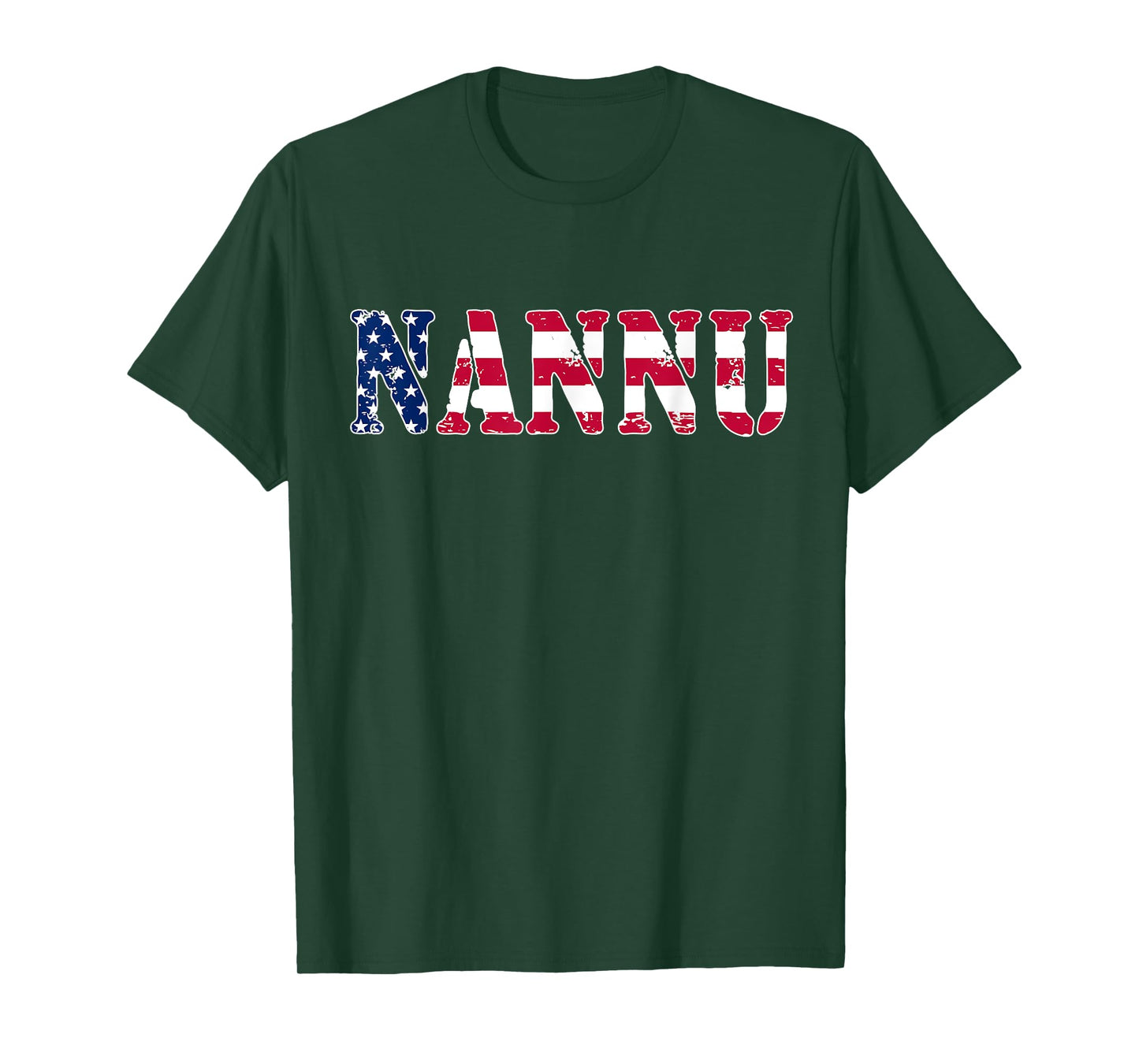 Vintage Nannu American Flag Patriotic 4th of July T-Shirt for Kids Men