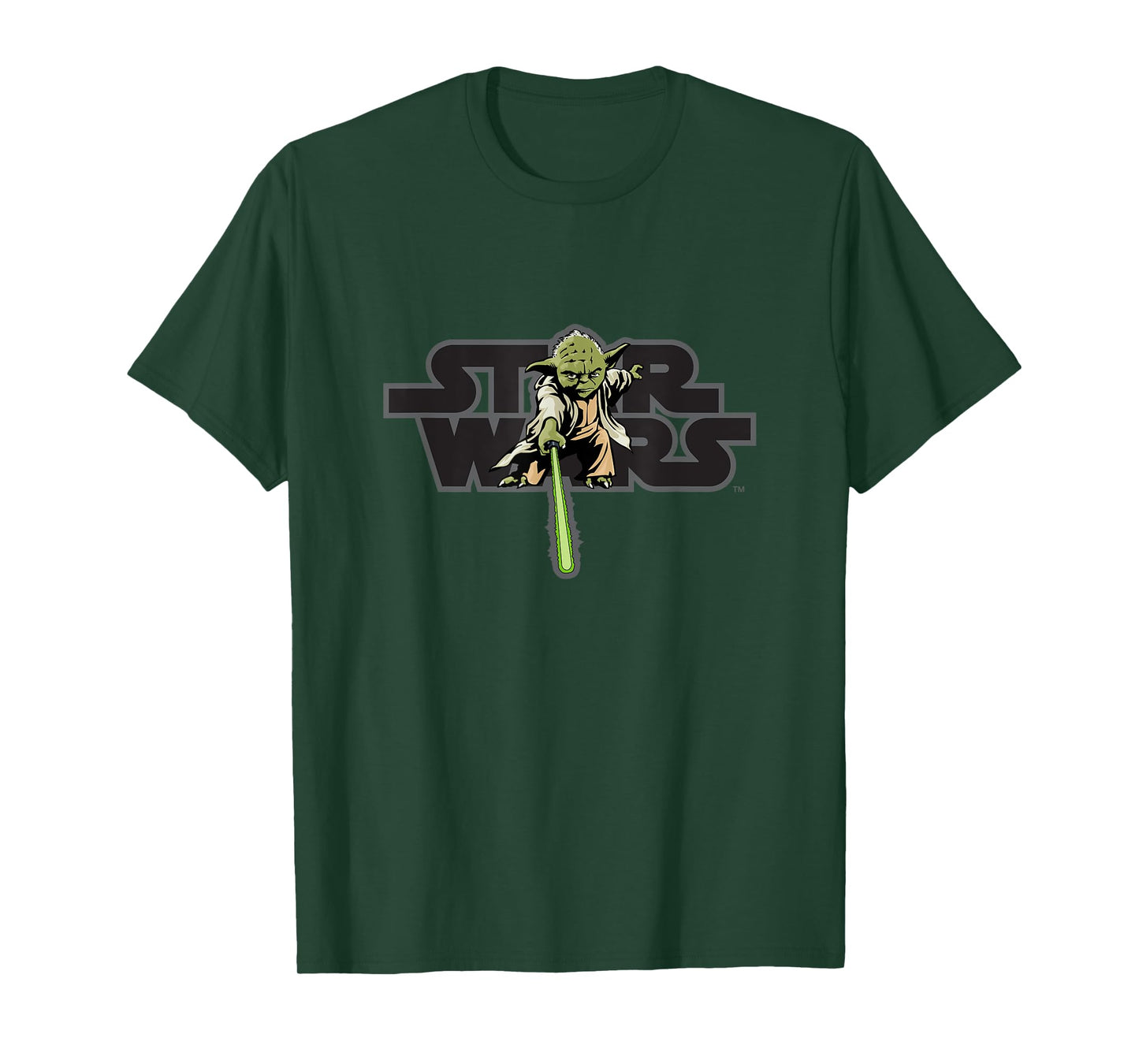 Star Wars Logo Jedi Master Yoda Lightsaber T-Shirt