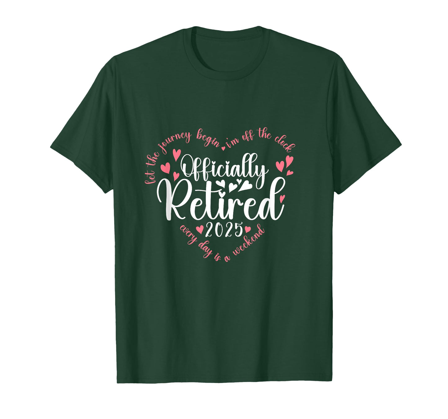 Officially Retired 2025 Heart For Women Retirement 2025 T-Shirt