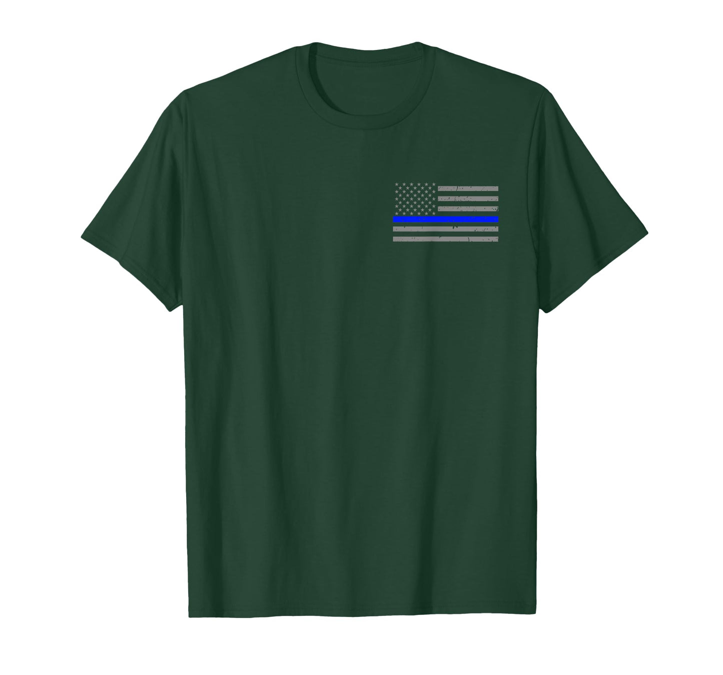 Police Sergeant Tshirt with Thin Blue Line Flag T-Shirt