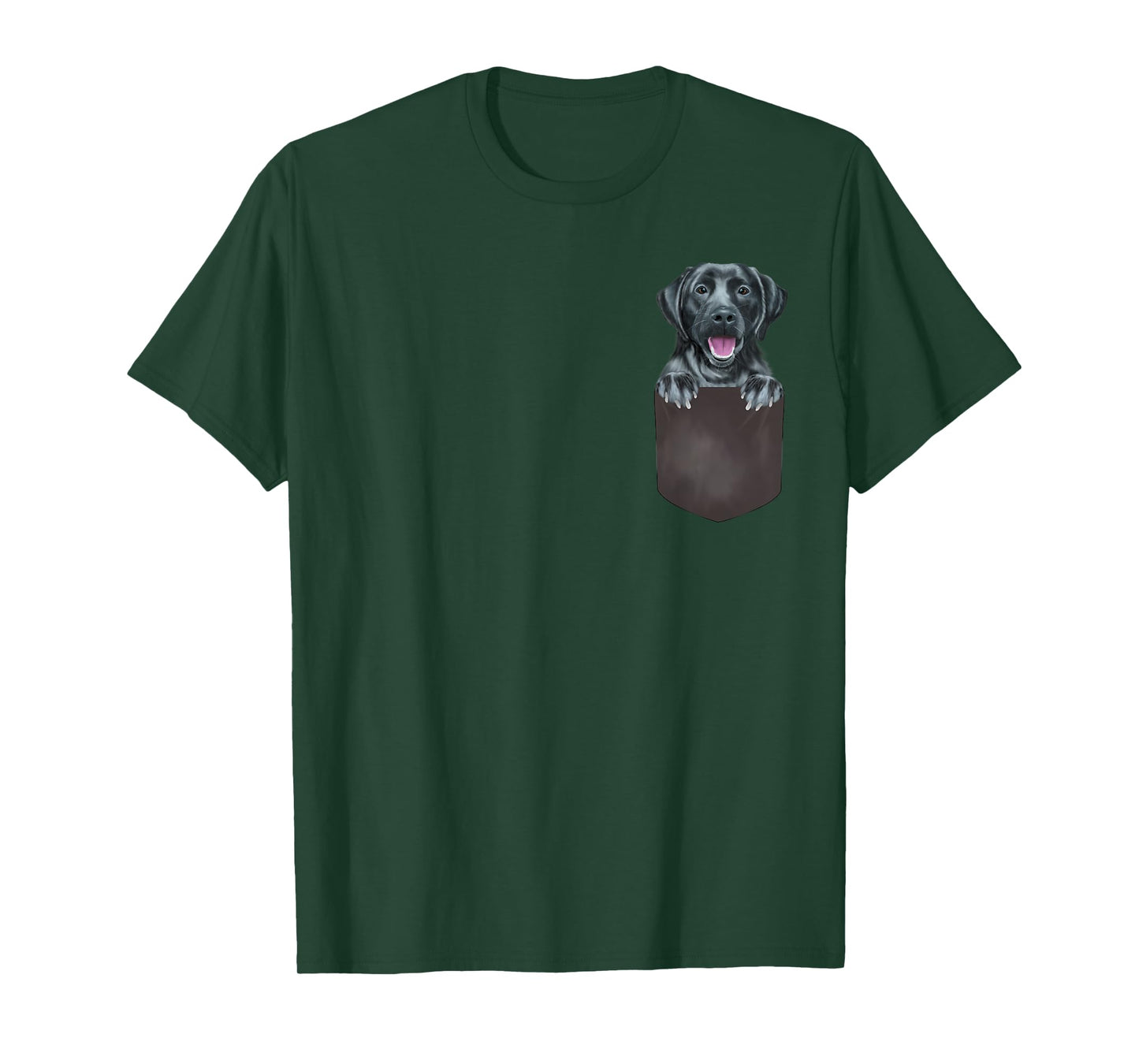 Dog In Pocket Funny Dog Lover Black Labrador Retriever T-Shirt for Men Women Girls Kids