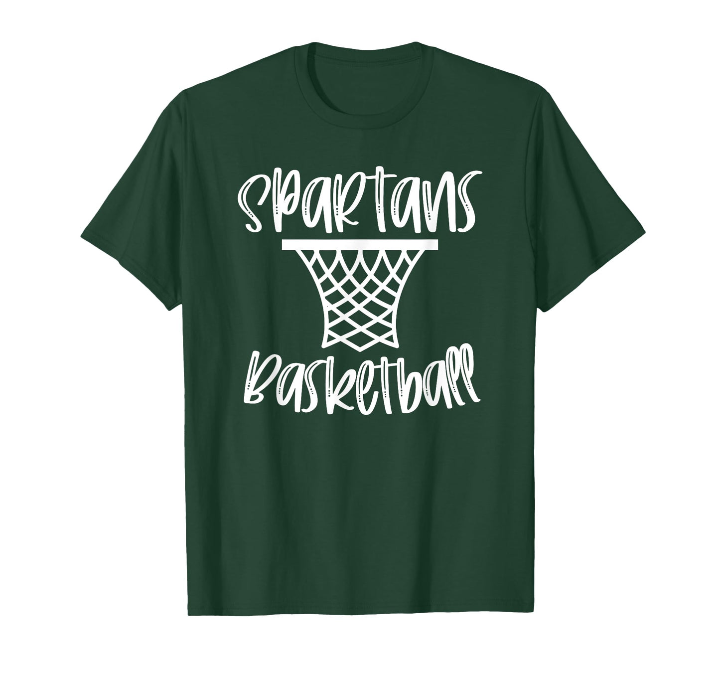 Spartans Basketball Team Mascot School Spirit Game Night T-Shirt