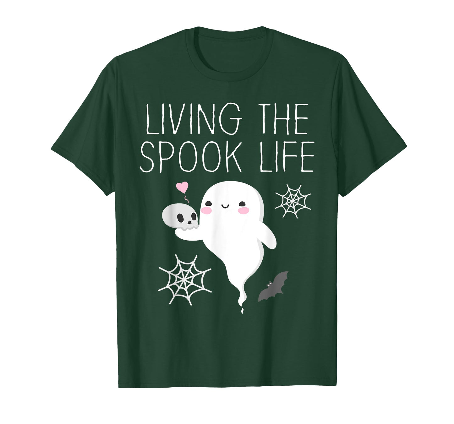 Living The Spook Life Funny Spooky Ghost Bait Design T-Shirt