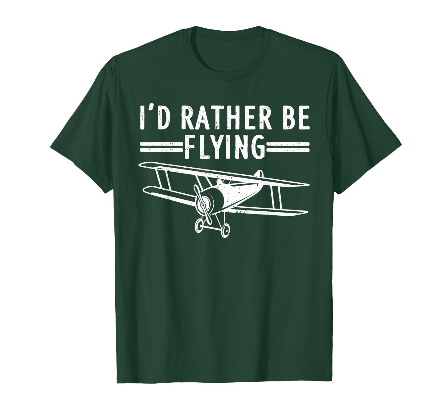 Cool Pilot Gift Airplane Plane Stuff & Accessories Unisex-Adults, Kids Black Short Sleeve Modern Novelty 'I'd Rather be Flying' T-Shirt