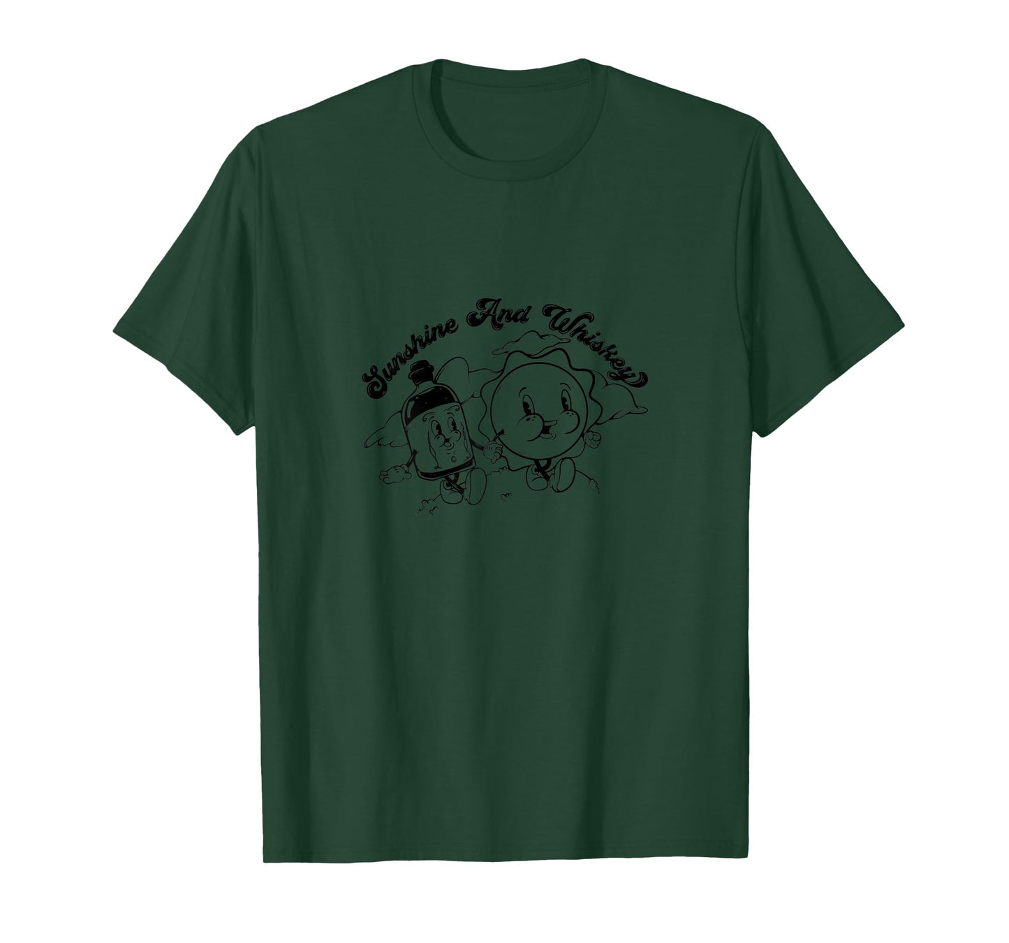 Womens Sunshine And Whiskey Women Shirt Nashville Knot Alcohol T-Shirt