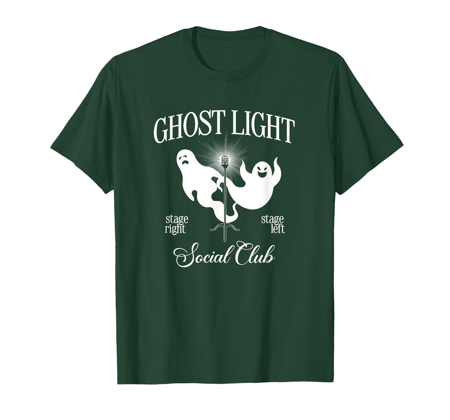 Ghost Light Social Club Theatre Nerd Stage Tech Actor Drama T-Shirt