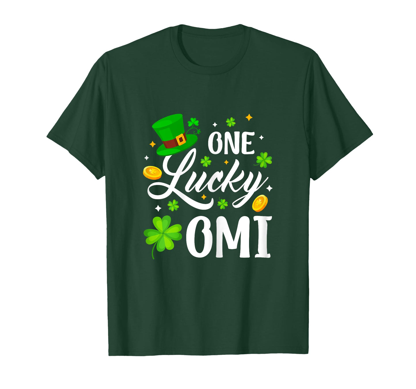 Happy St. Patrick's Day Shamrock One Lucky Omi Women T-Shirt