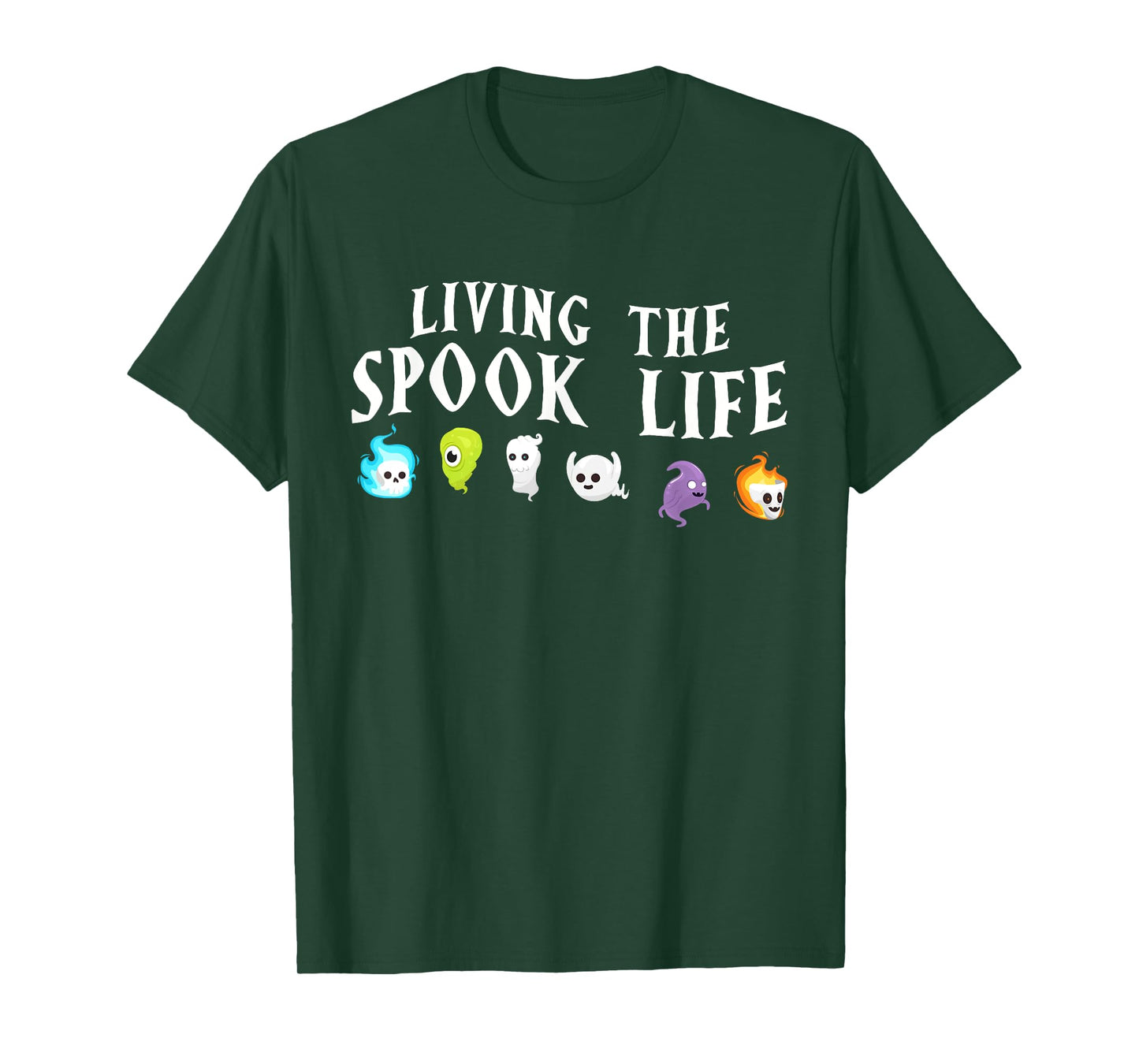 Living The Spook Life Funny Spooky Ghost Bait Design T-Shirt