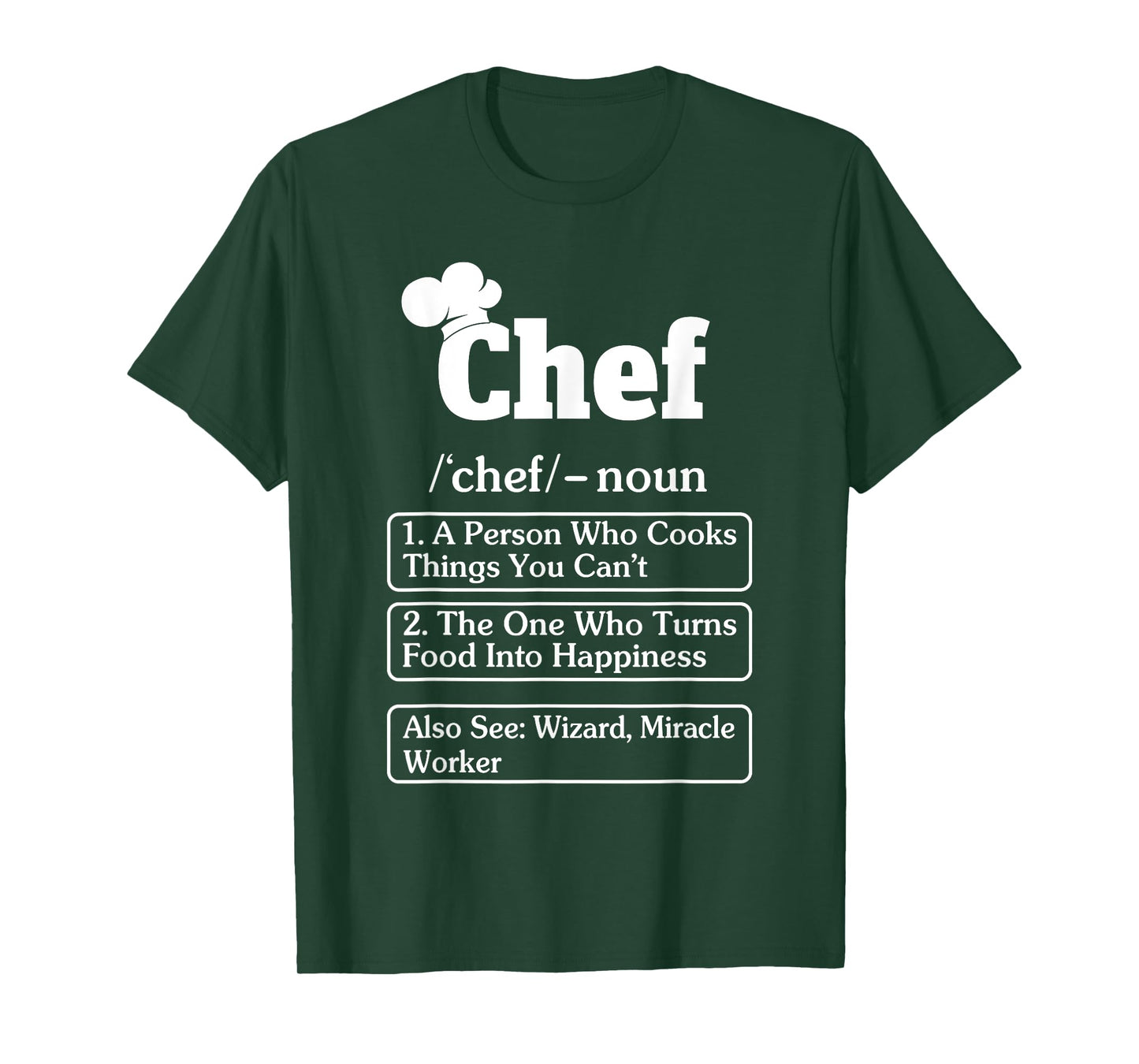 Funny Chef Definition Cooking Kitchen Mens & Womens T-Shirt
