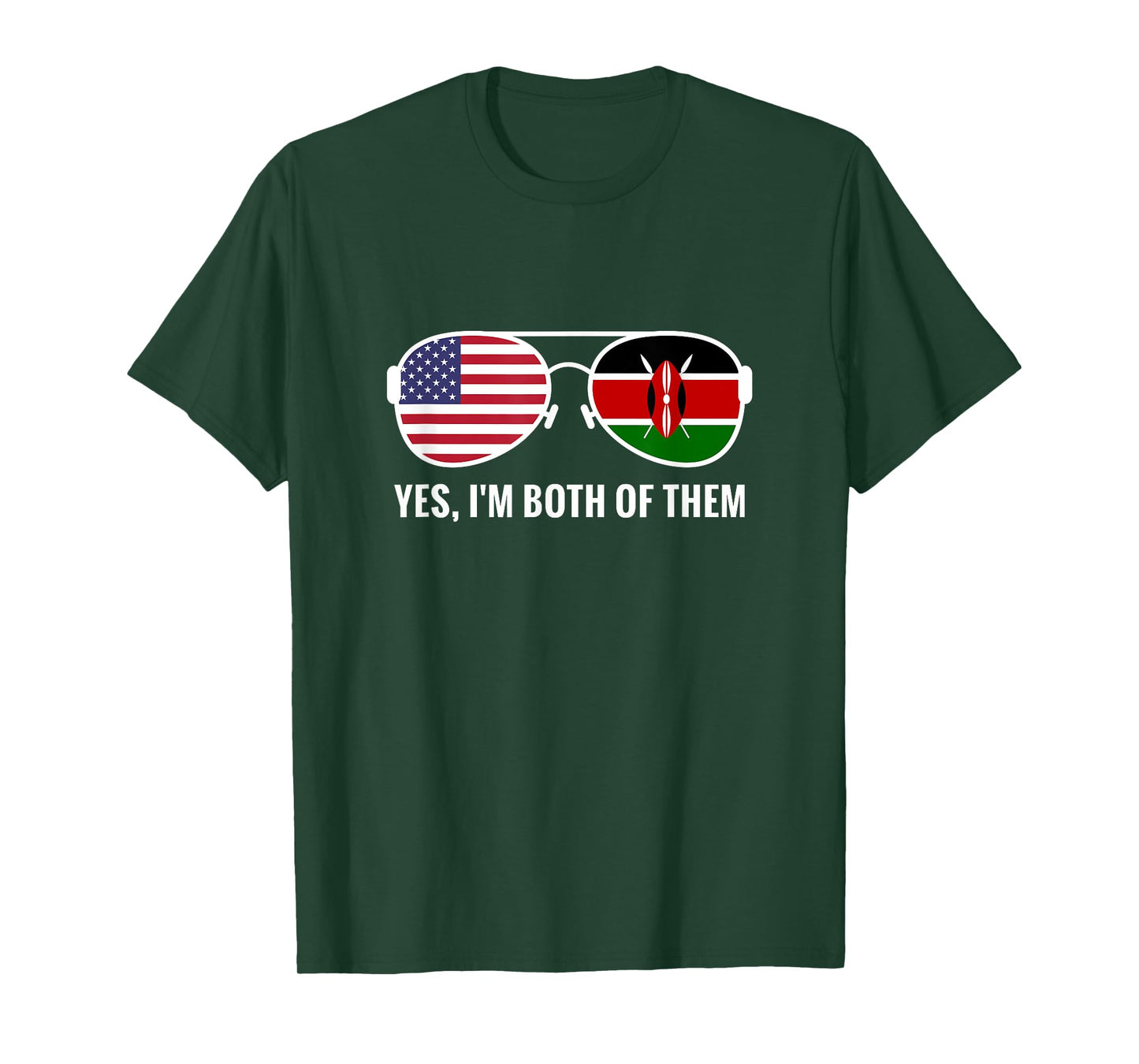 USA Kenya Flag Sunglasses Kenyan Americans T-Shirt
