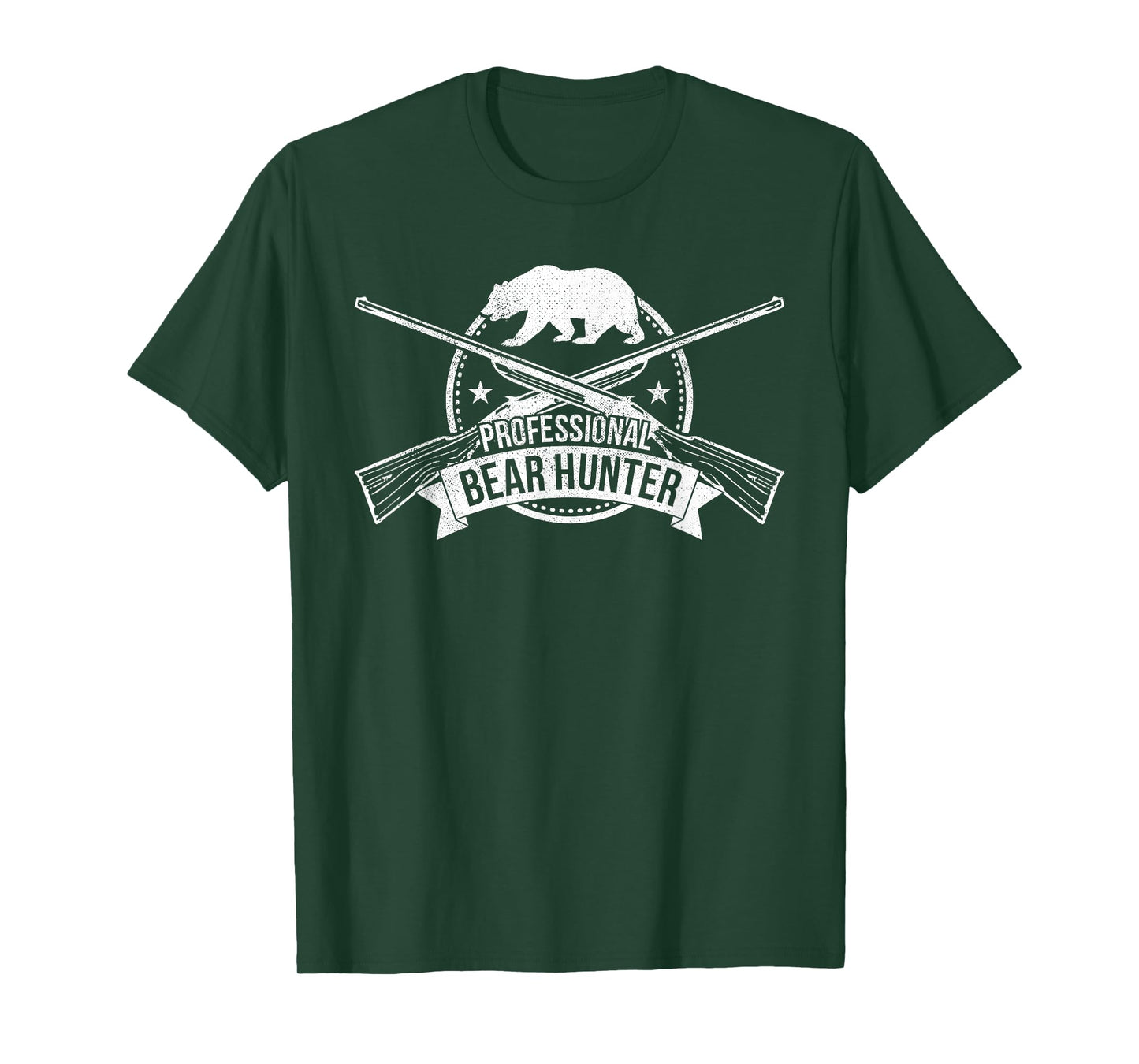 Professional Bear Hunter Crossed Rifles Hunting T-Shirt