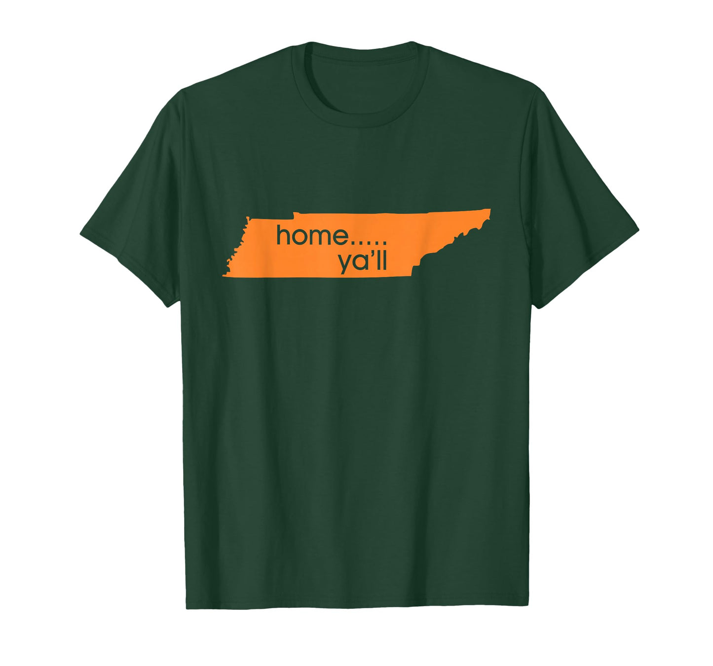 Tennessee Home Ya'll T Shape of the State T-Shirt