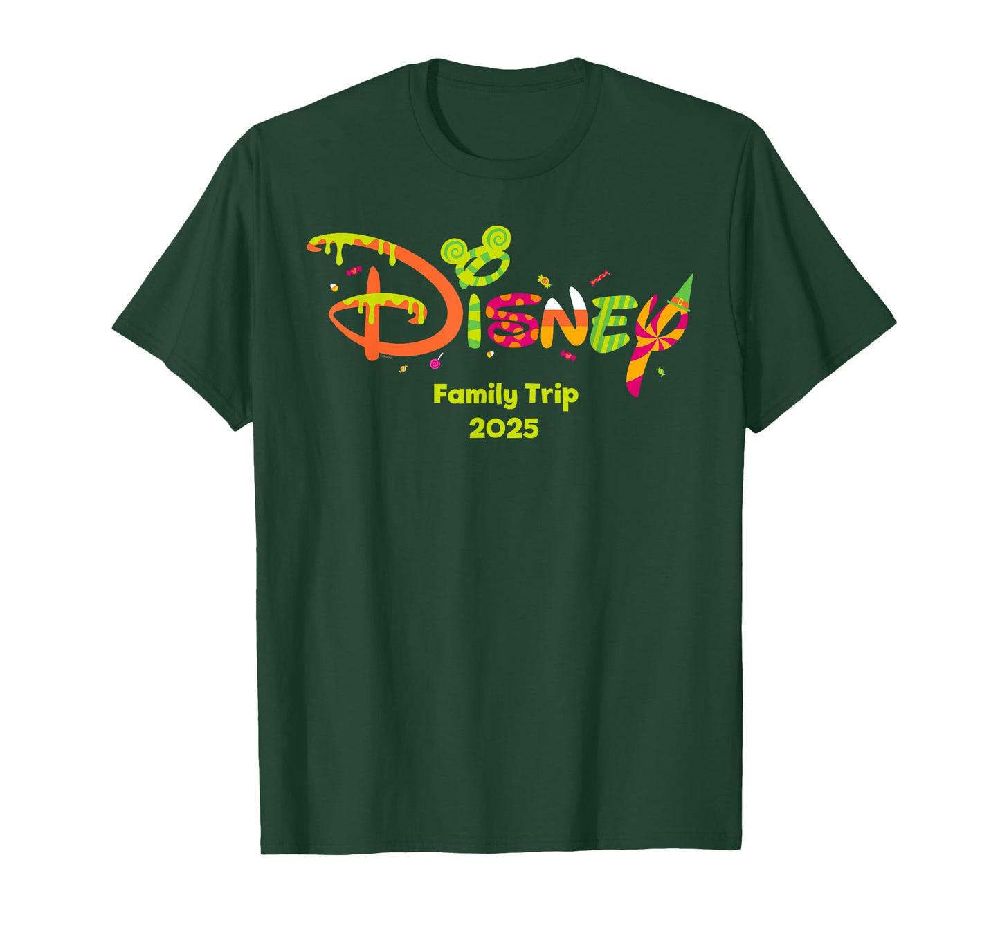 Disney Family Trip 2025 Halloween Treats Logo Fall Vacation T-Shirt