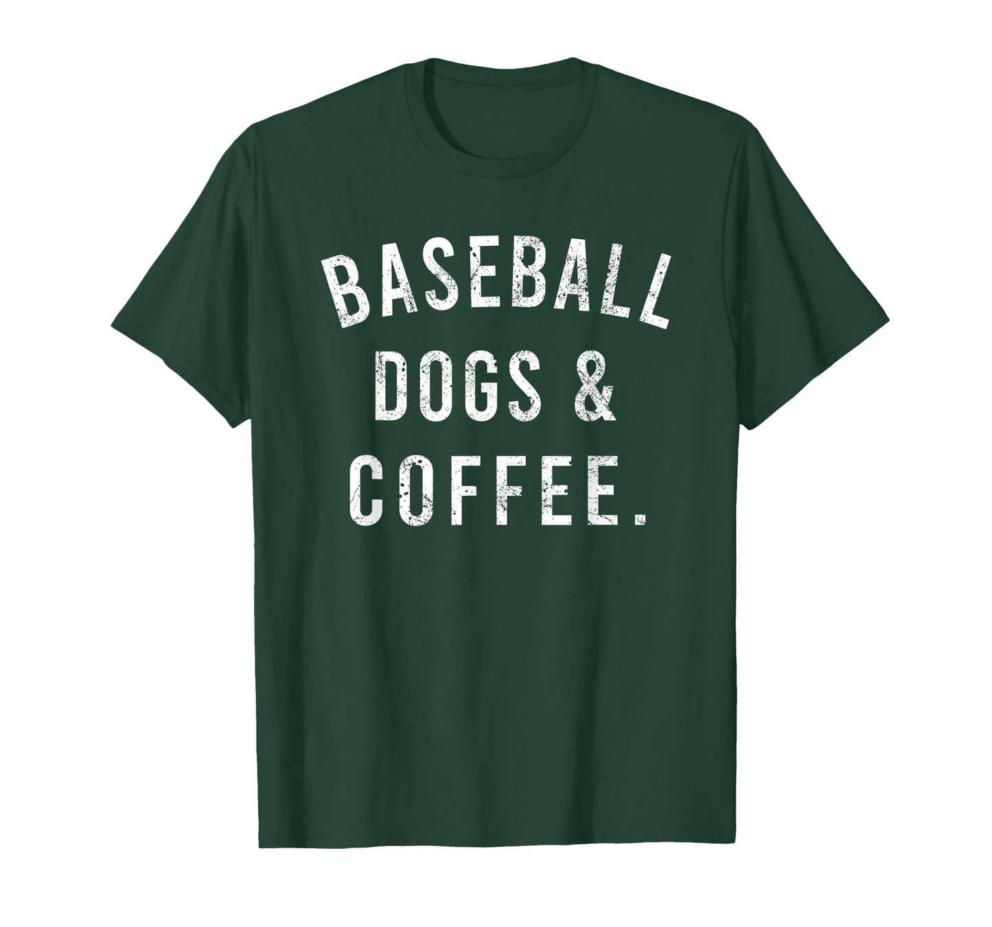 Baseball Dogs And Coffee Funny Baseball Shirts for Women Men T-Shirt