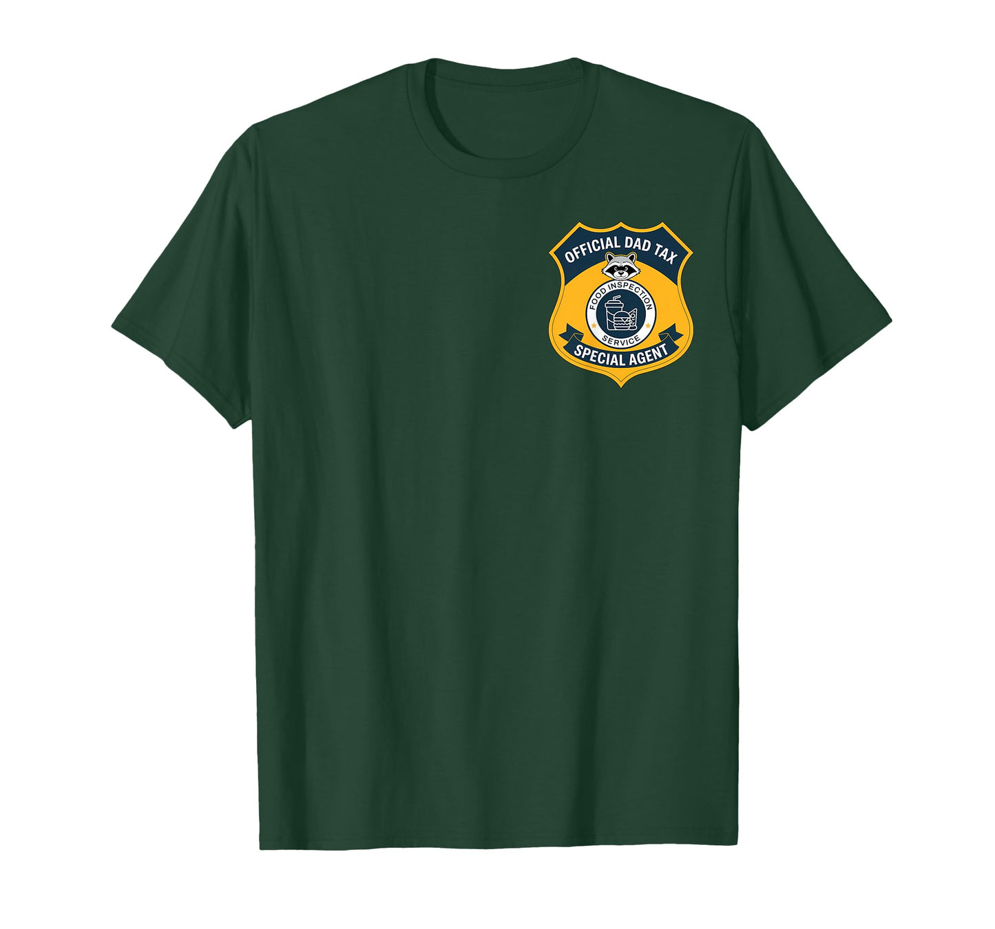 Funny Official Dad Tax Food Inspection Service Badge T-Shirt