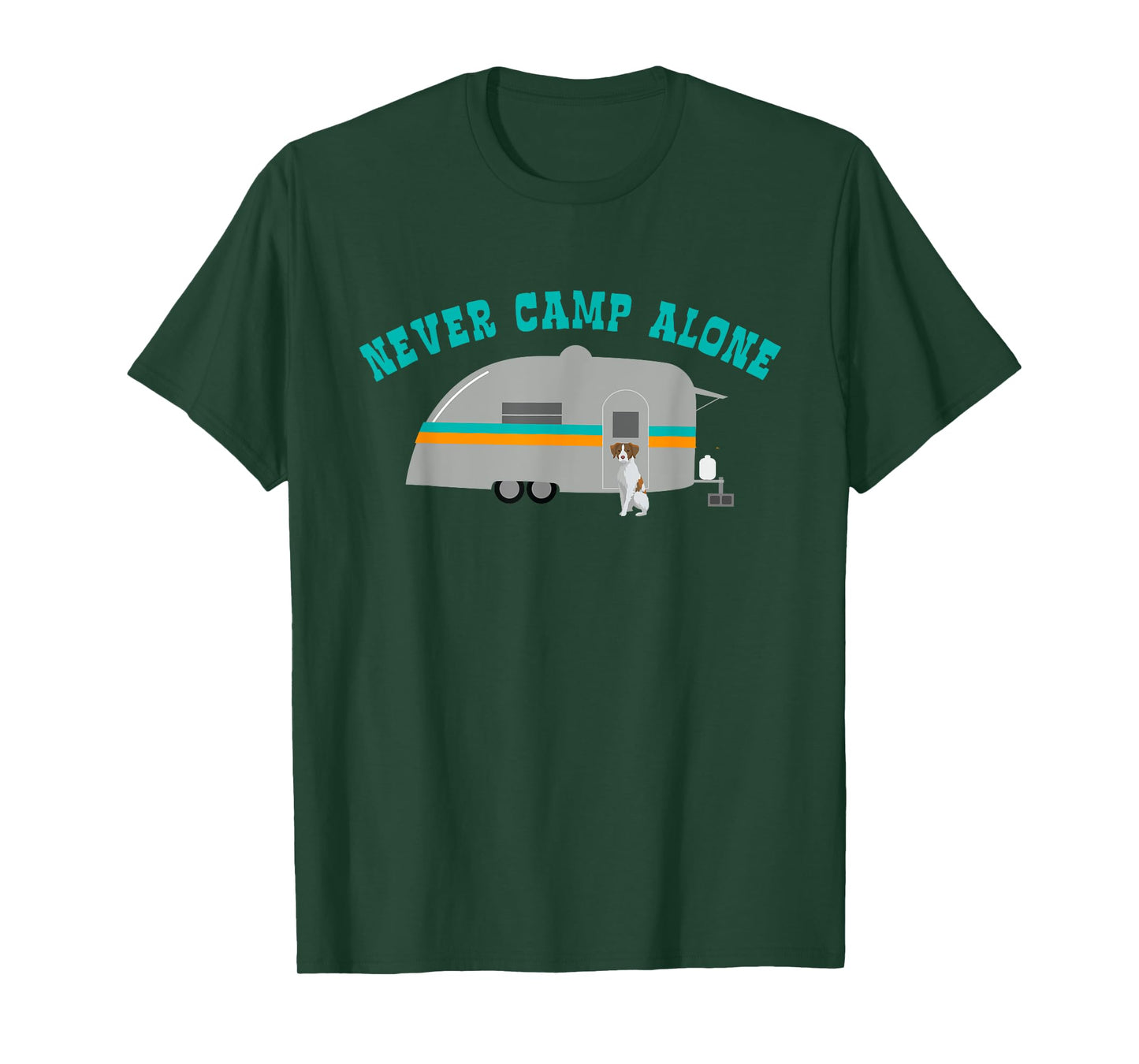 Brittany Spaniel Gifts Dog RV Funny Camping Travel Trailer T-Shirt