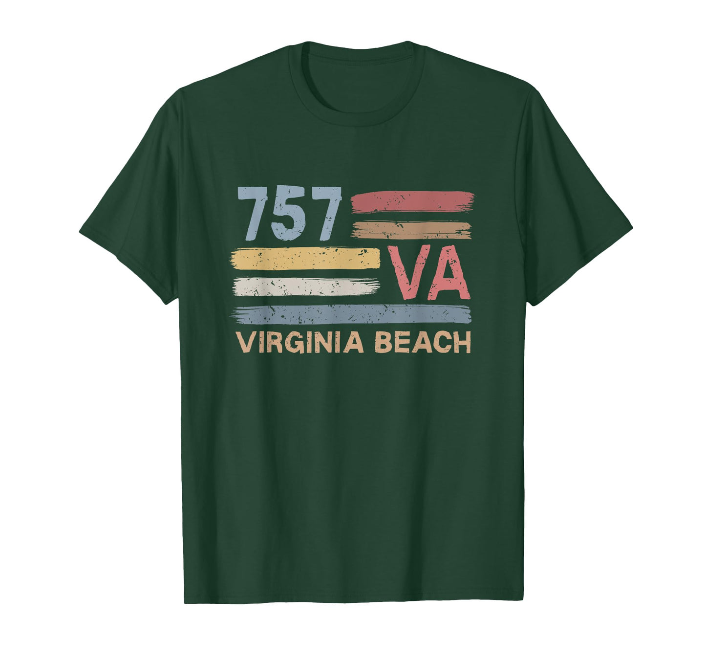Retro Virginia Beach Area Code 757 Residents State Virginia T-Shirt for Men Women Kids