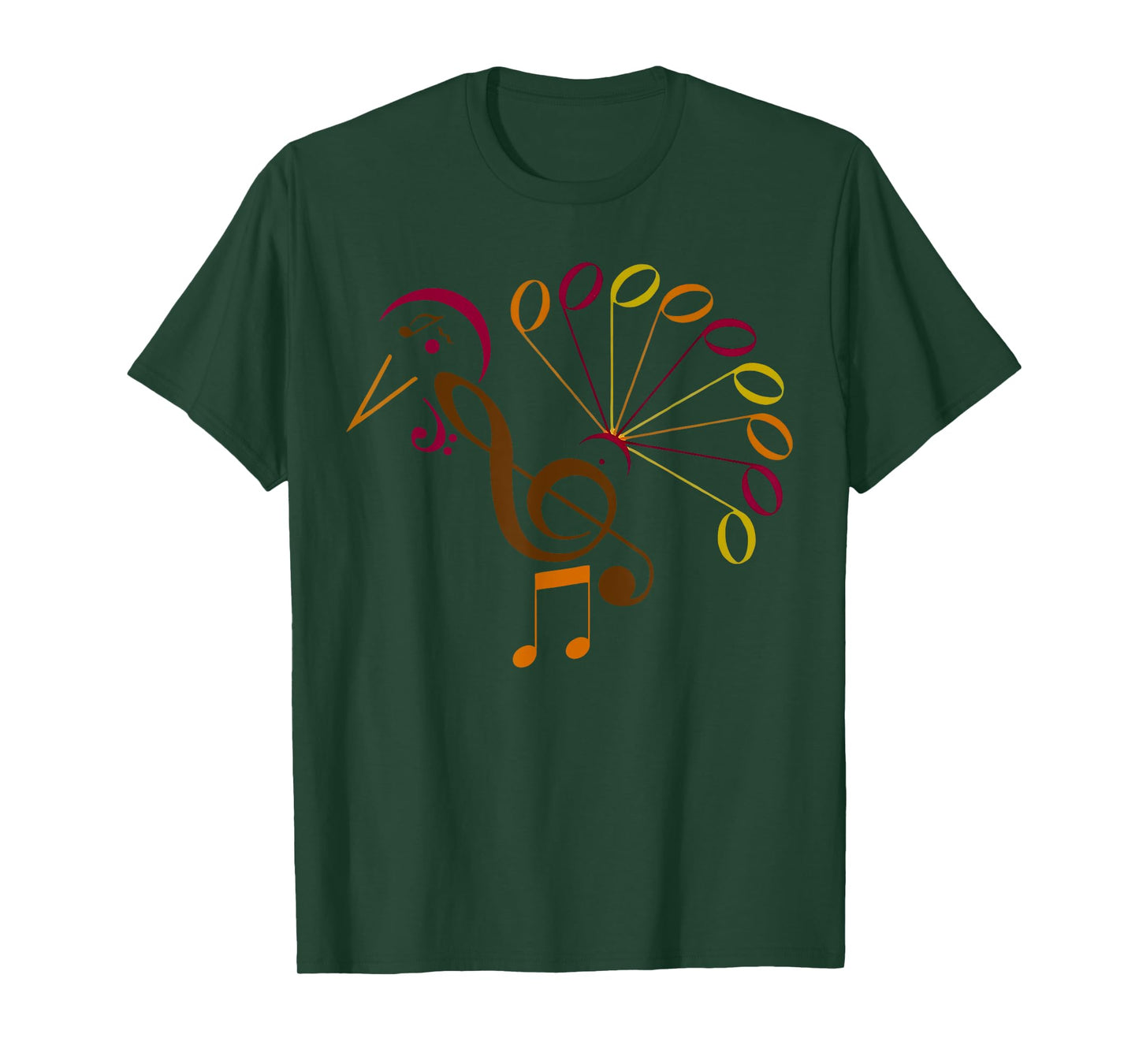 Music Note Symbol Turkey Music Teacher Thanksgiving Musician T-Shirt